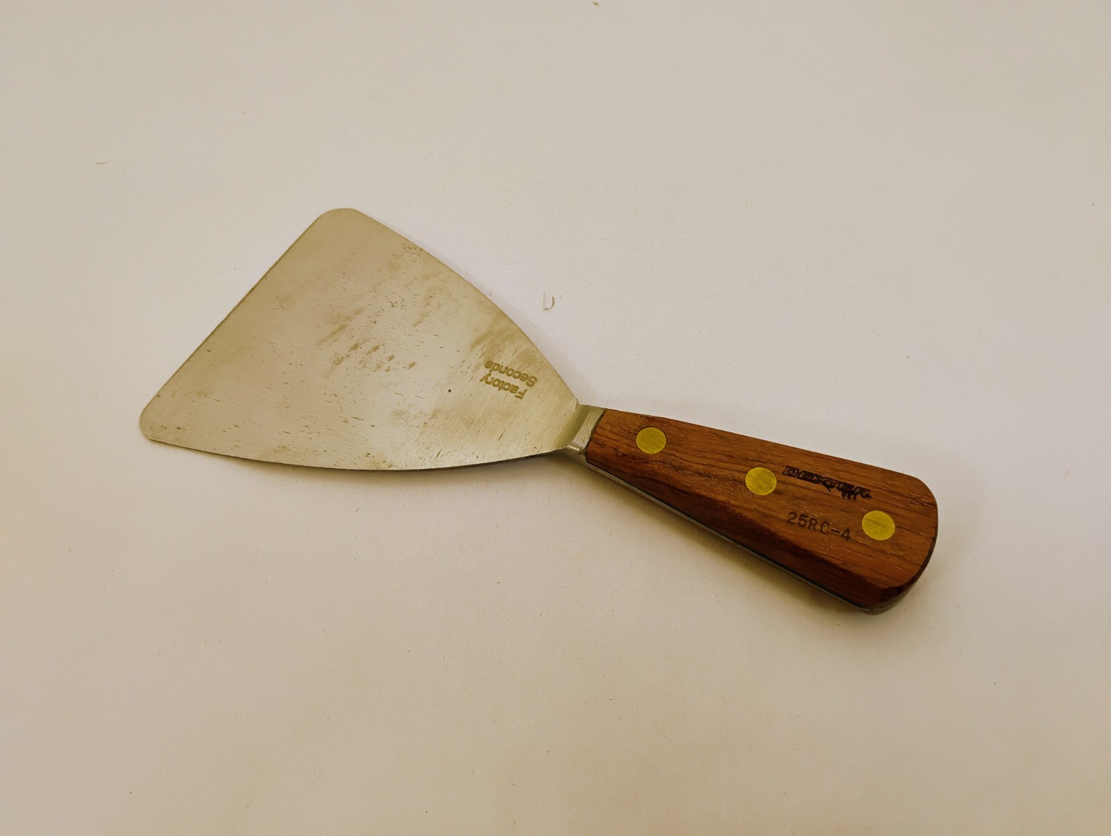 Dexter USA 4" Hi Carbon Scraper Full Tang Forged 25RC4 Round Corner Factory 2nd