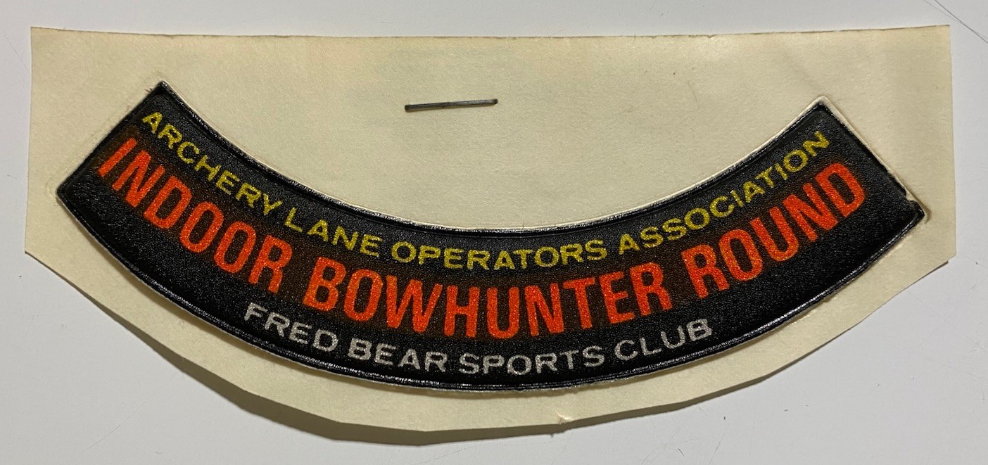 Vintage Fred Bear Archery Sports Club 4” Patch - Traditional & Recurve Bows Rare