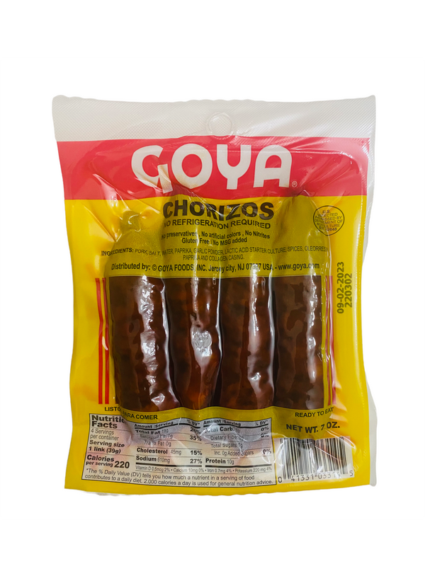 Chorizo Goya 4 Chorizos per pack 7 oz (3 Pack)