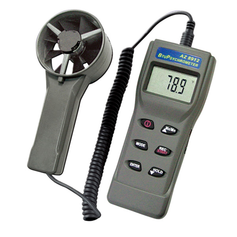 AZ-8912 Windspeed Meter Anemograph Anemometer Meter+RH% TEMP DEW POINT✦Kd