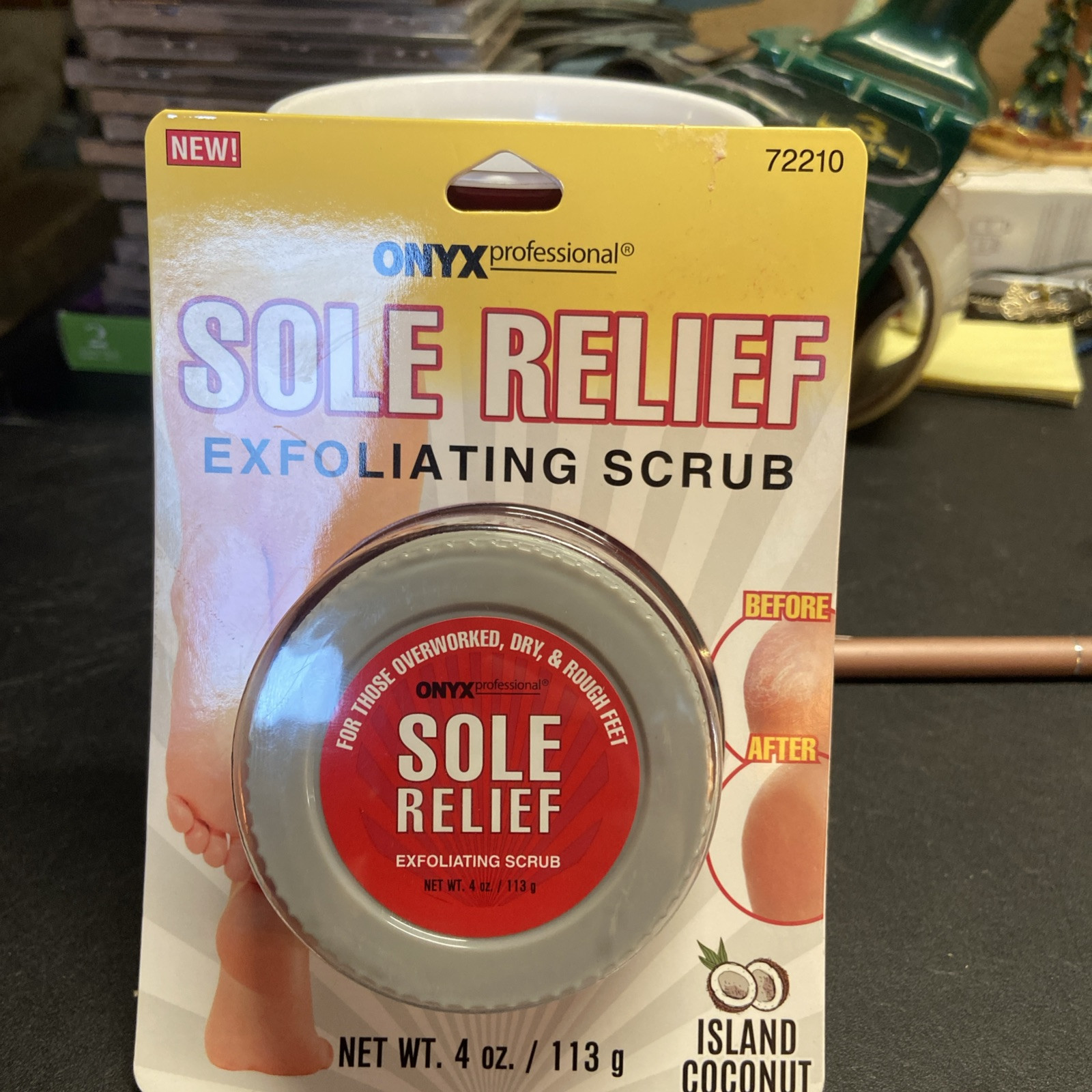 sole Relief exfoliate scrub island coconut for your feet and heels