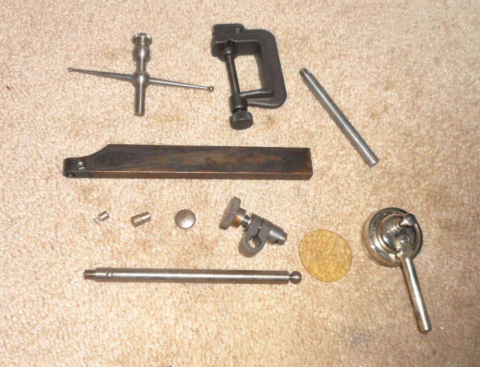VINTAGE STARRETT NO. 196 UNIVERSAL DIAL TEST INDICATOR SET w/ BOX
