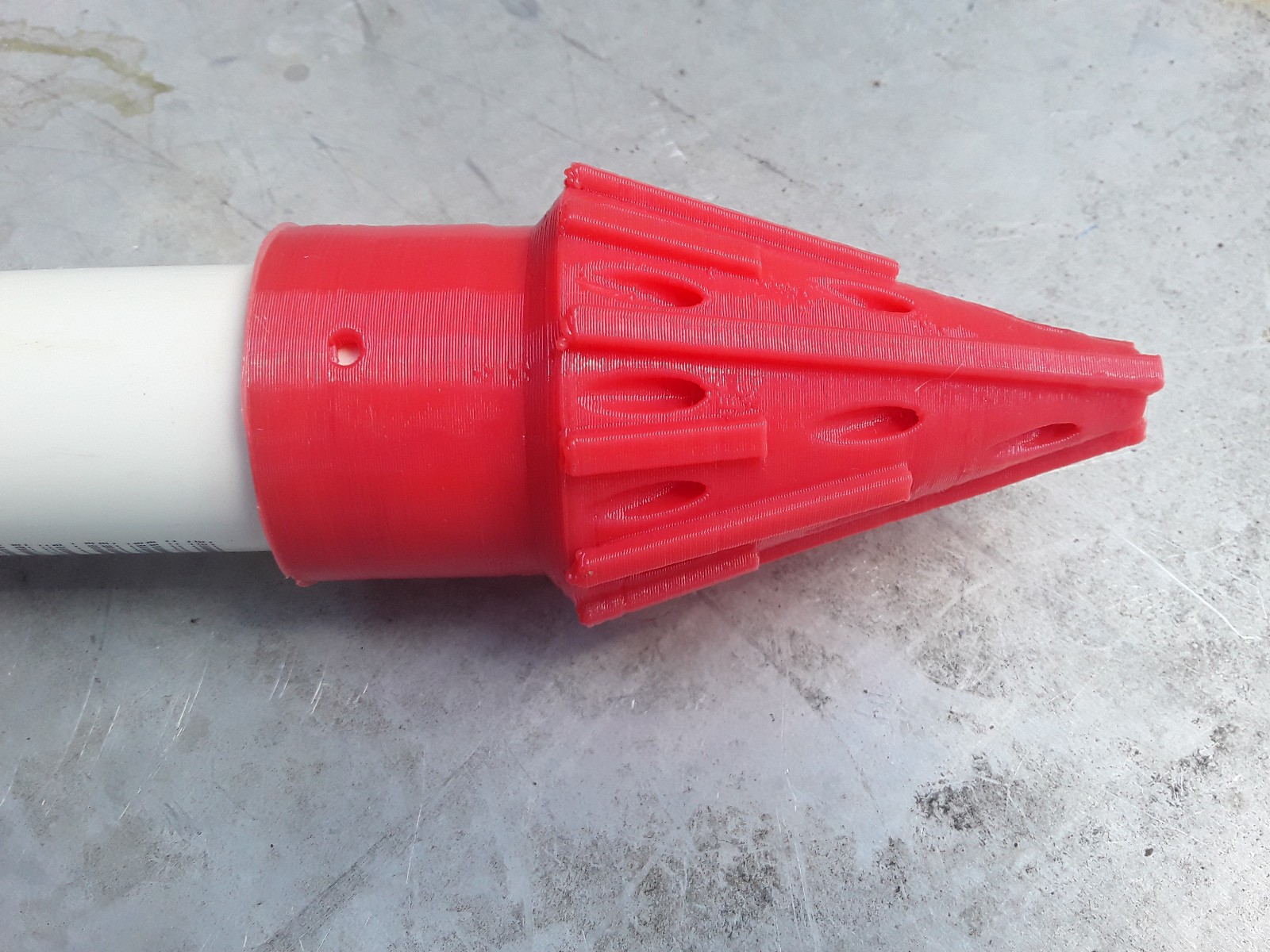 Jet Wash Point for 1" sch40 PVC Jet Pipe under roads, sidewalks - reusable PETG