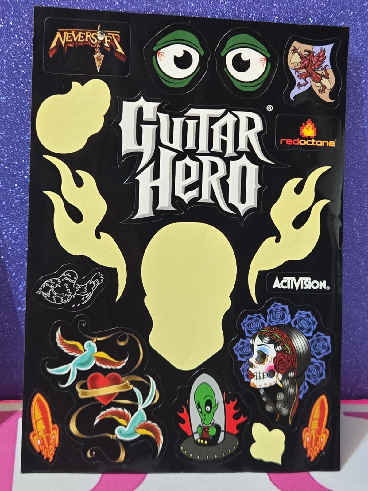 Guitar Hero Red Octane Stickers Some Used Dated 2005-2008
