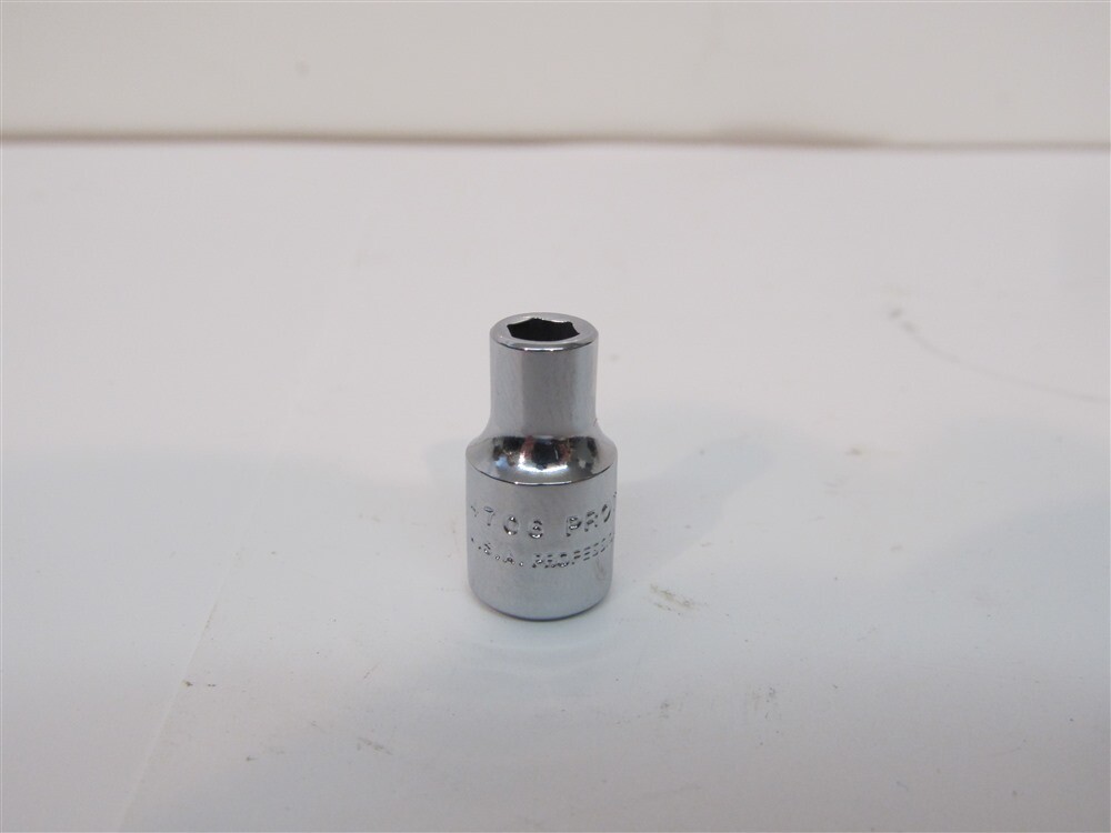 Proto J4706, 3/16" Standard Socket, 1/4" Drive, 6 Point, Chrome