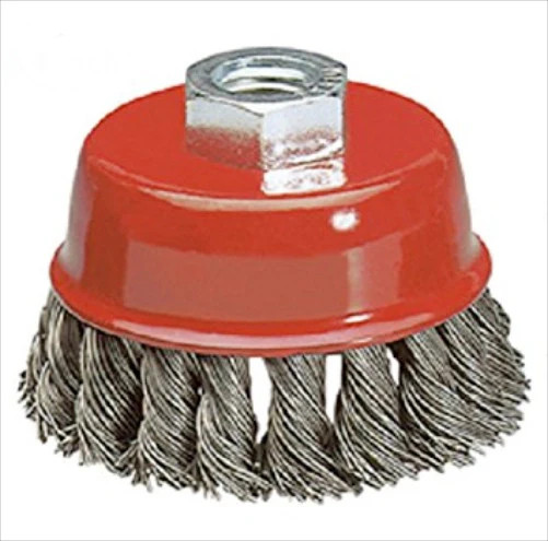 3" Knotted Wire Wheel Cup Brush for Angle Grinder 5/8" x 11