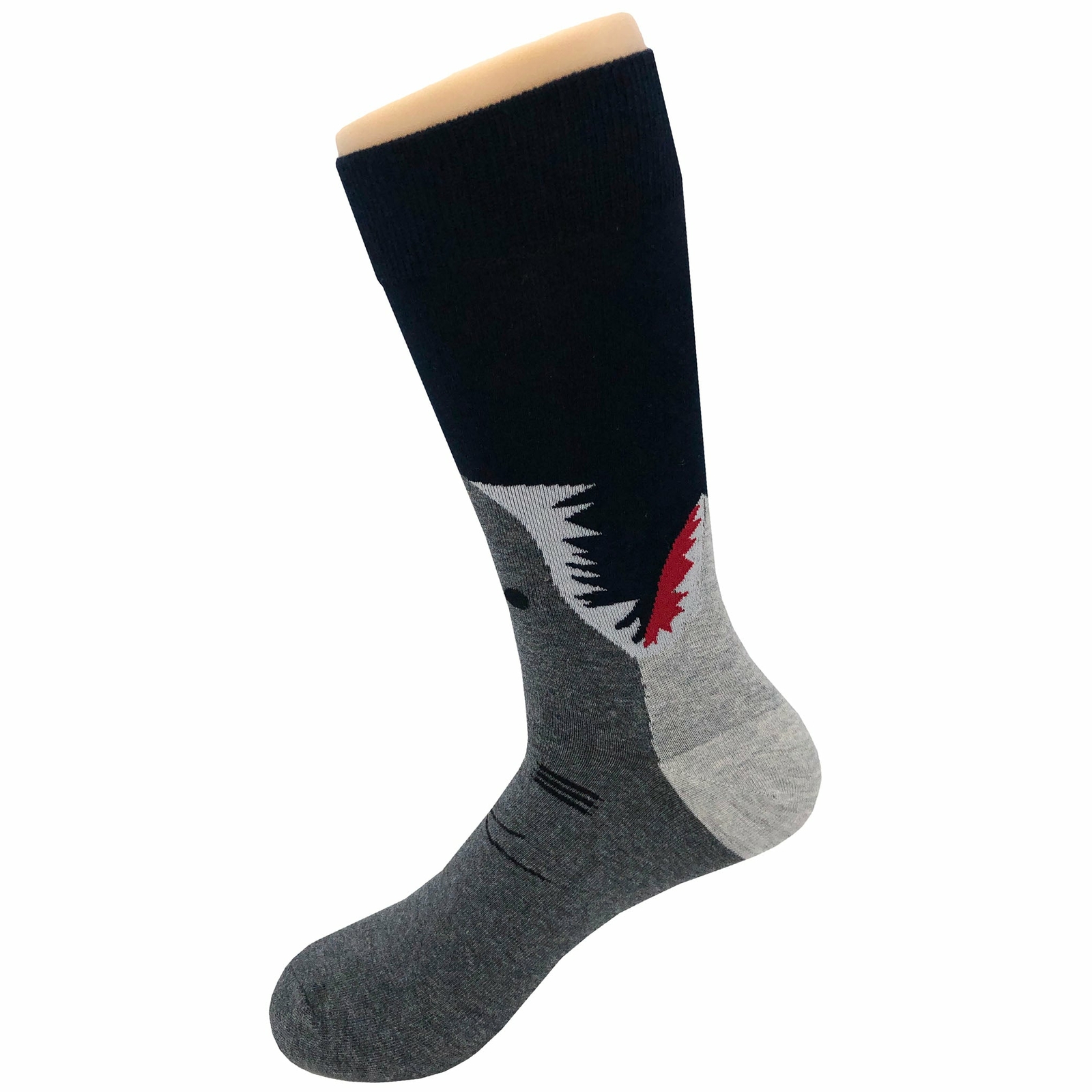 NWT Shark Bite Dress Socks Novelty Men 8-12 Multicolor Crazy Fun Sockfly