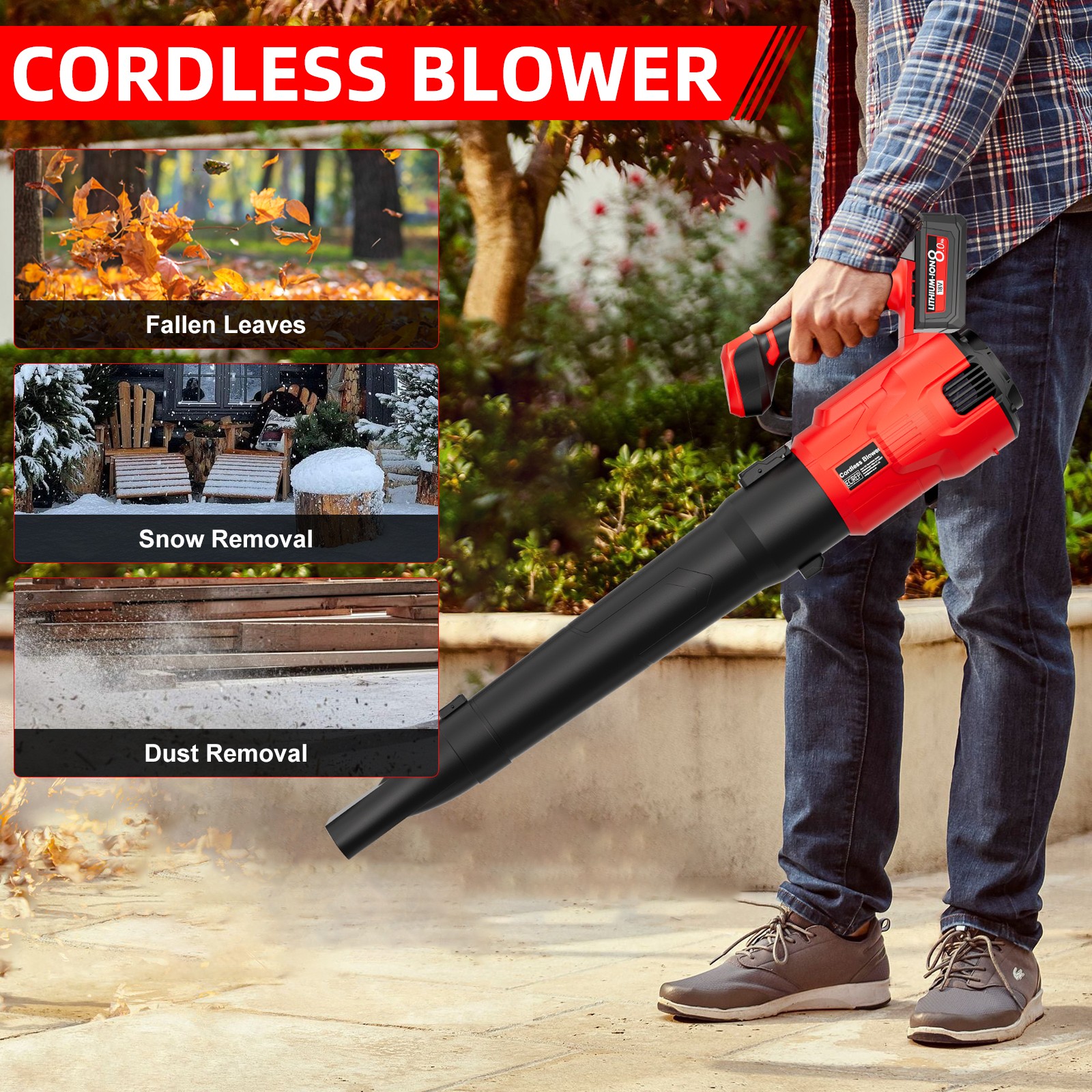 Cordless Leaf Blower For Milwaukee For M18 18v Battery Powered (Only Tool)
