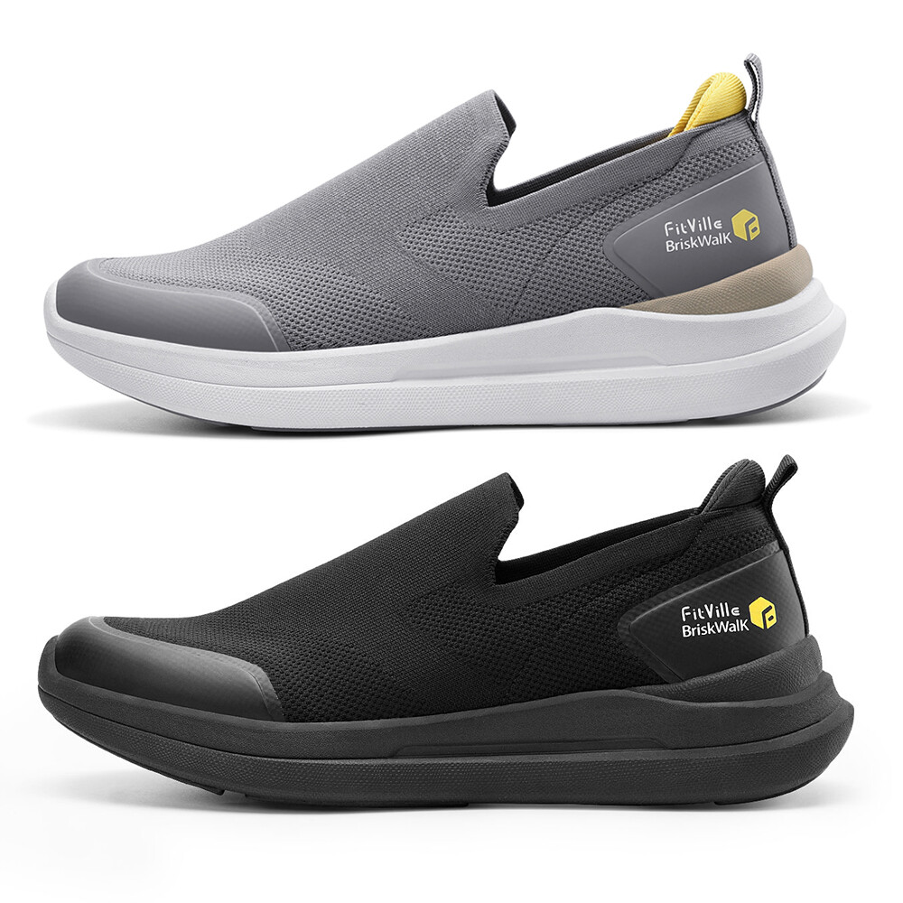 FitVille Men's Slip On Shoes Extra Wide Casual Comfort Walking Shoes Size 8-15