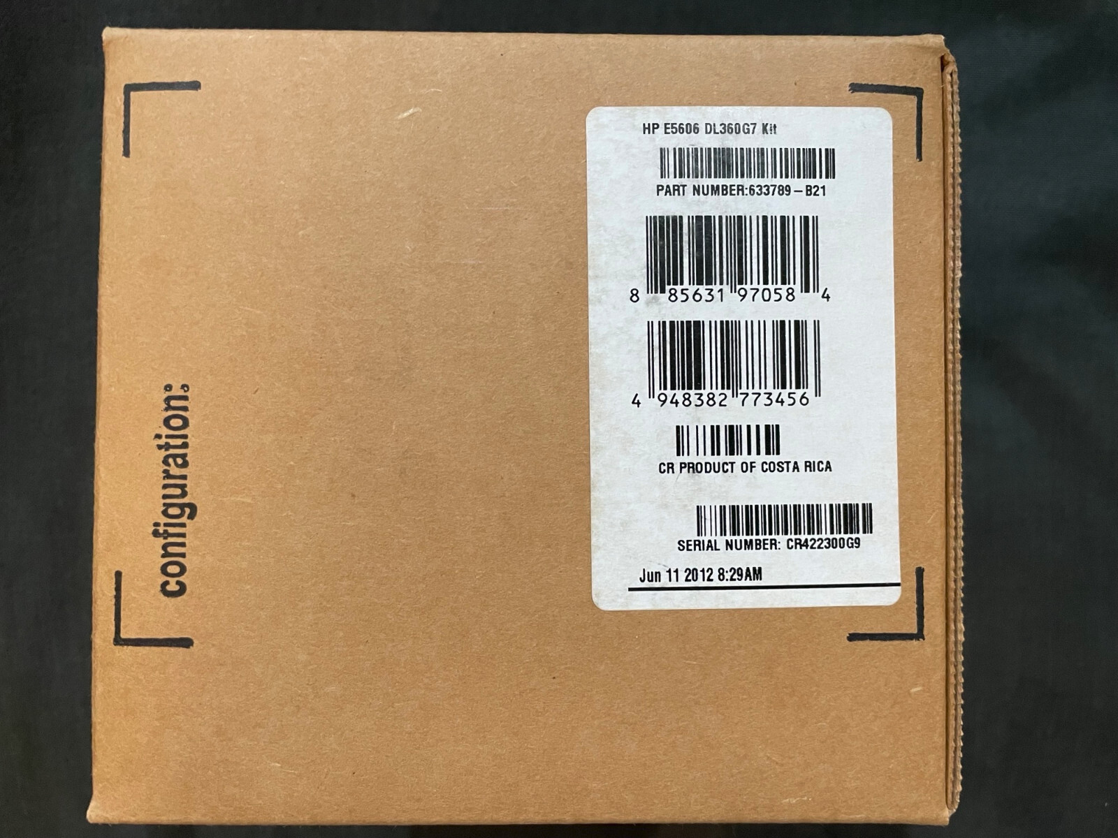 633789-B21 NEW (COMPLETE!) HP 2.13Ghz Xeon E5606 CPU KIT for DL360 G7 Open Box