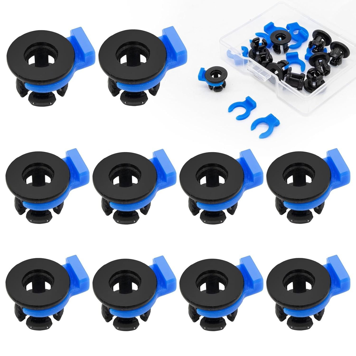 20PCS Bowden Tube Coupler Collet Clamp Clip Bowden Collet and Clip Set Plastic J