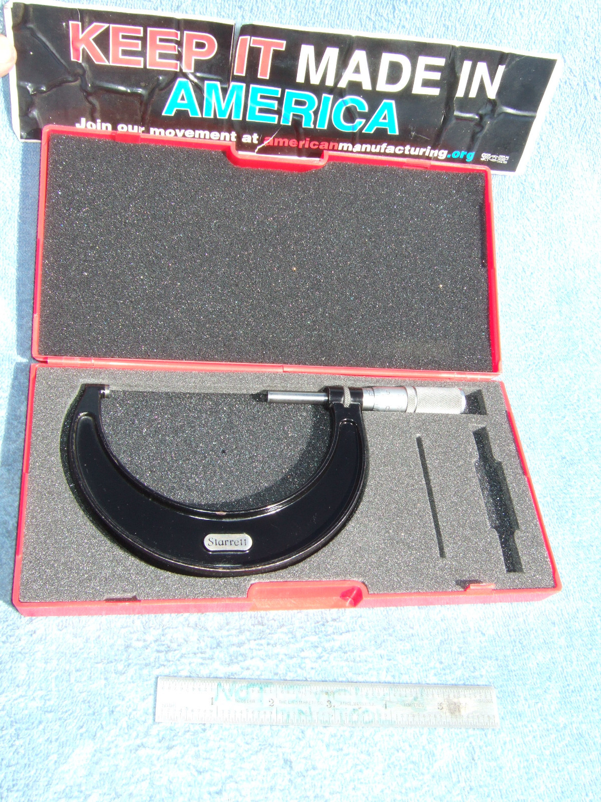 STARRETT T436XFL-4 MICROMETER 3-4" 0001" TOOLMAKER MACHINIST BOXED USED TOOL #W