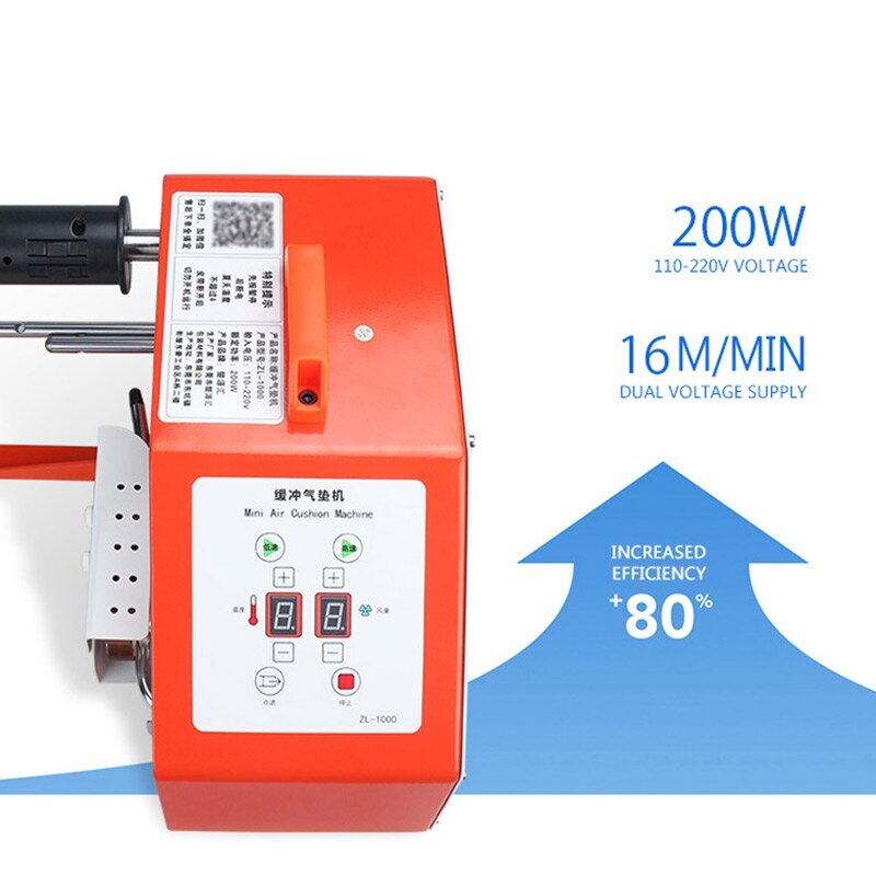Buffer Air Cushion Machine Air Column Bag Inflator Film Bubble Bag Machine 200W.