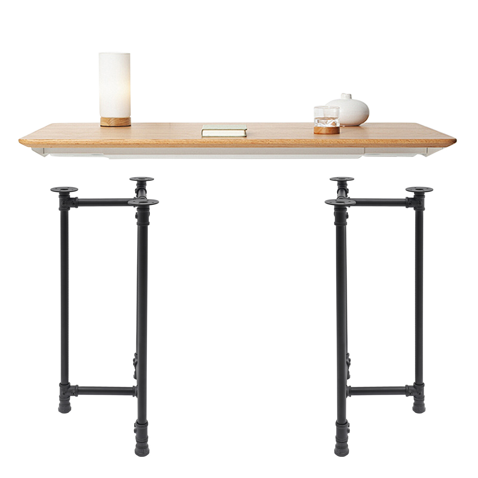Table Legs Set of 2 Metal Desk Leg 28-Inch Dining Table Legs Industrial Black