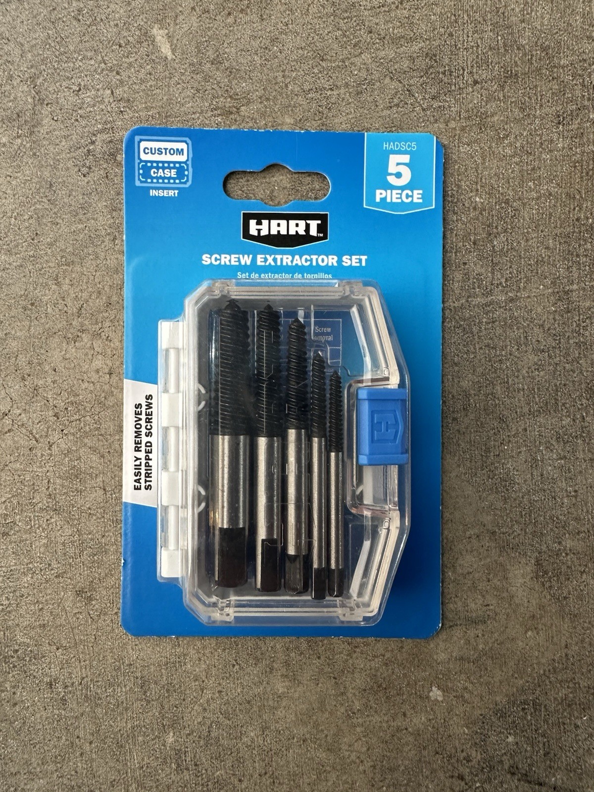 HART 5 Piece Screw Extractor Set Bolt & Screw Remover Tool New