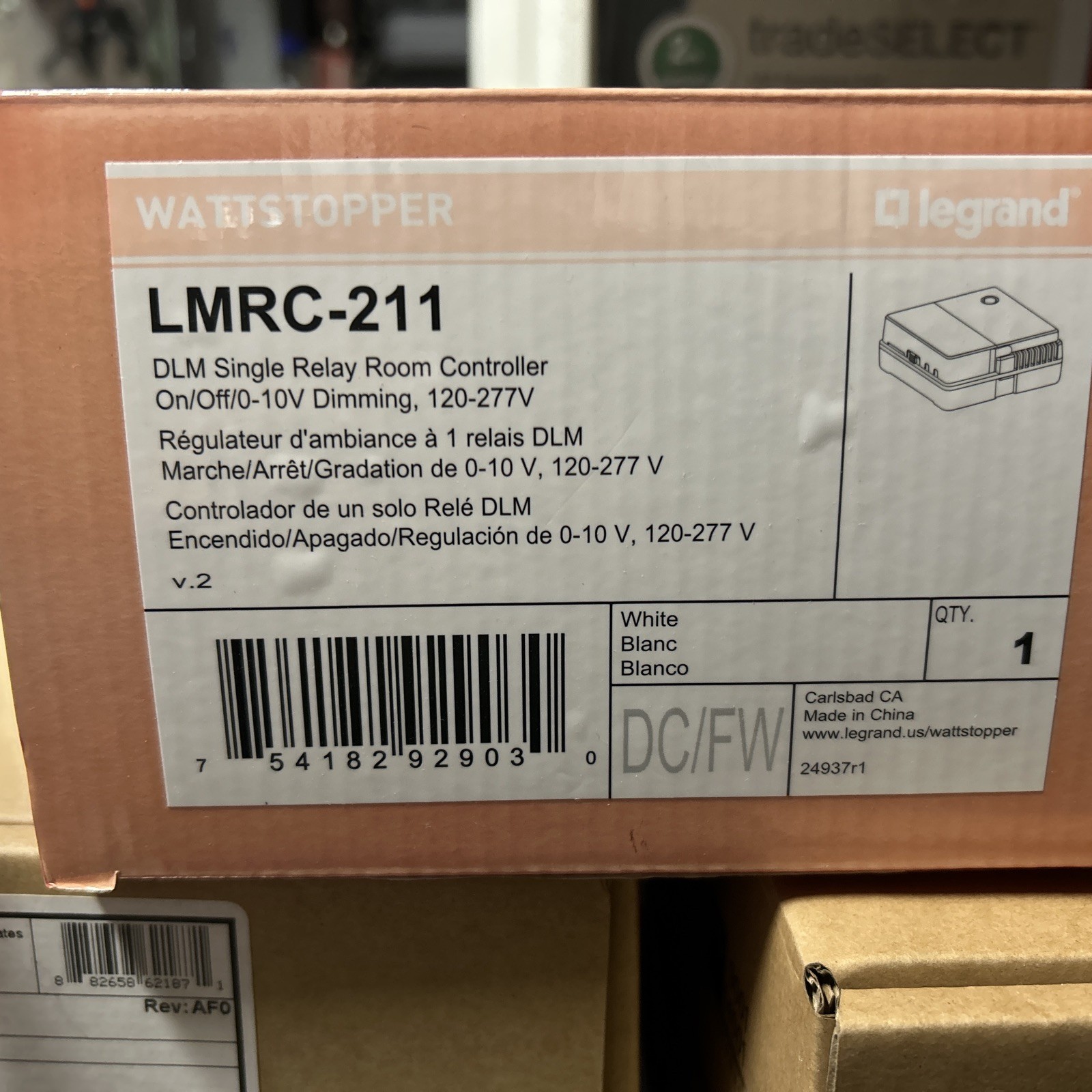 Legrand Wattstopper LMRC-211 Digital Single Relay Controller On/Off 0-10V Dim