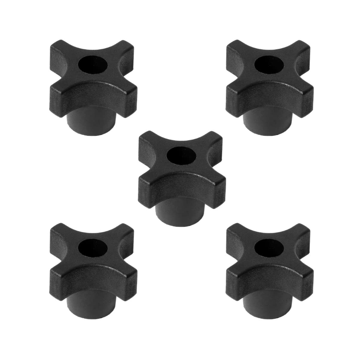 5 Pack 5/16"-18 4 Point Knobs, Threaded Clamping Knobs for T Track & Table Sa...
