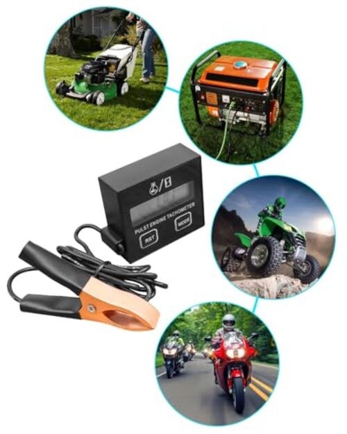 Small Engine Digital Inductive RPM Tachometer Tool Fit for Chainsaw Cropper