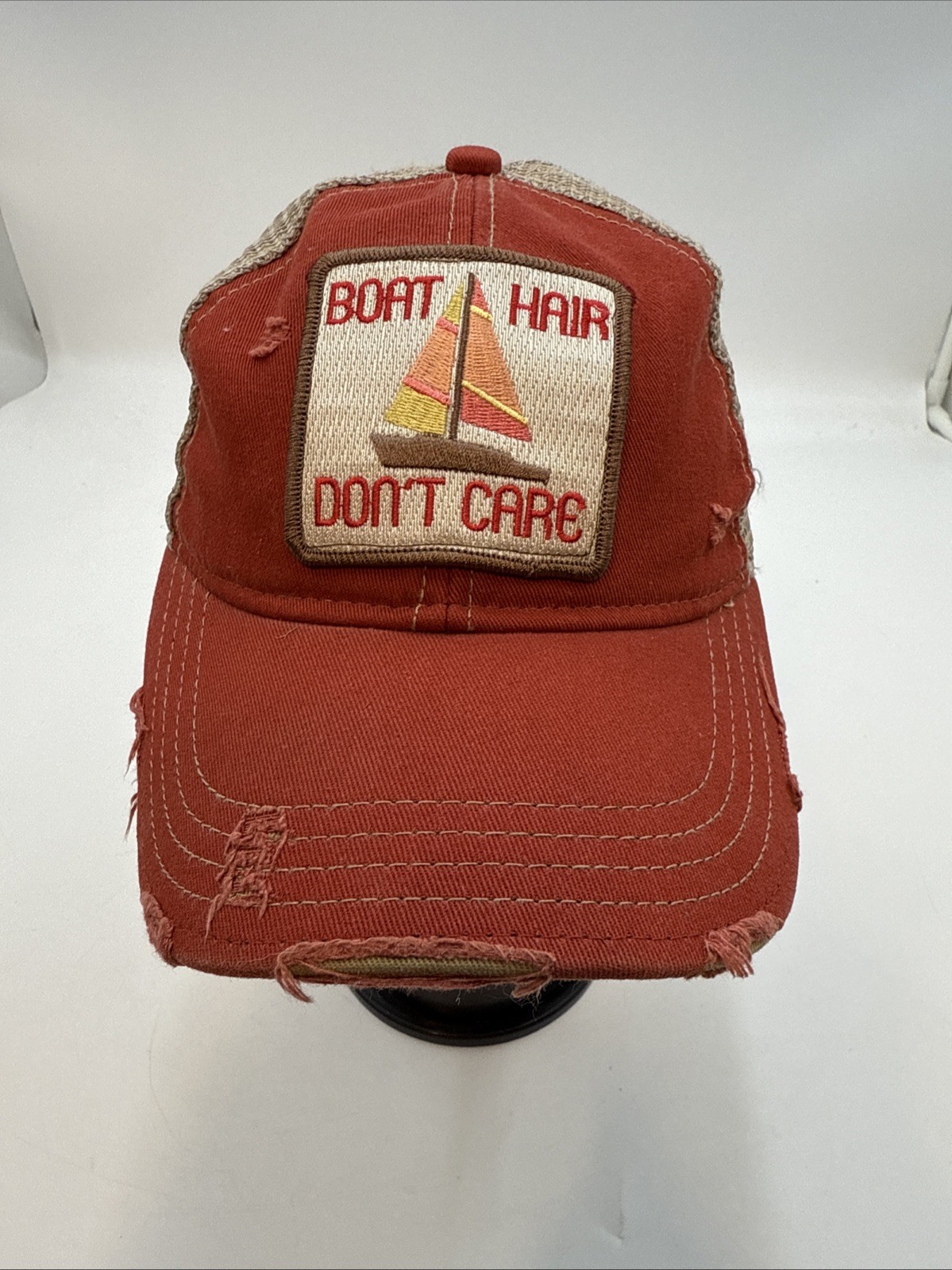 CAP HAT Boat Hair Don’t Care  SNAPBACK Trucker Style Rugged Style