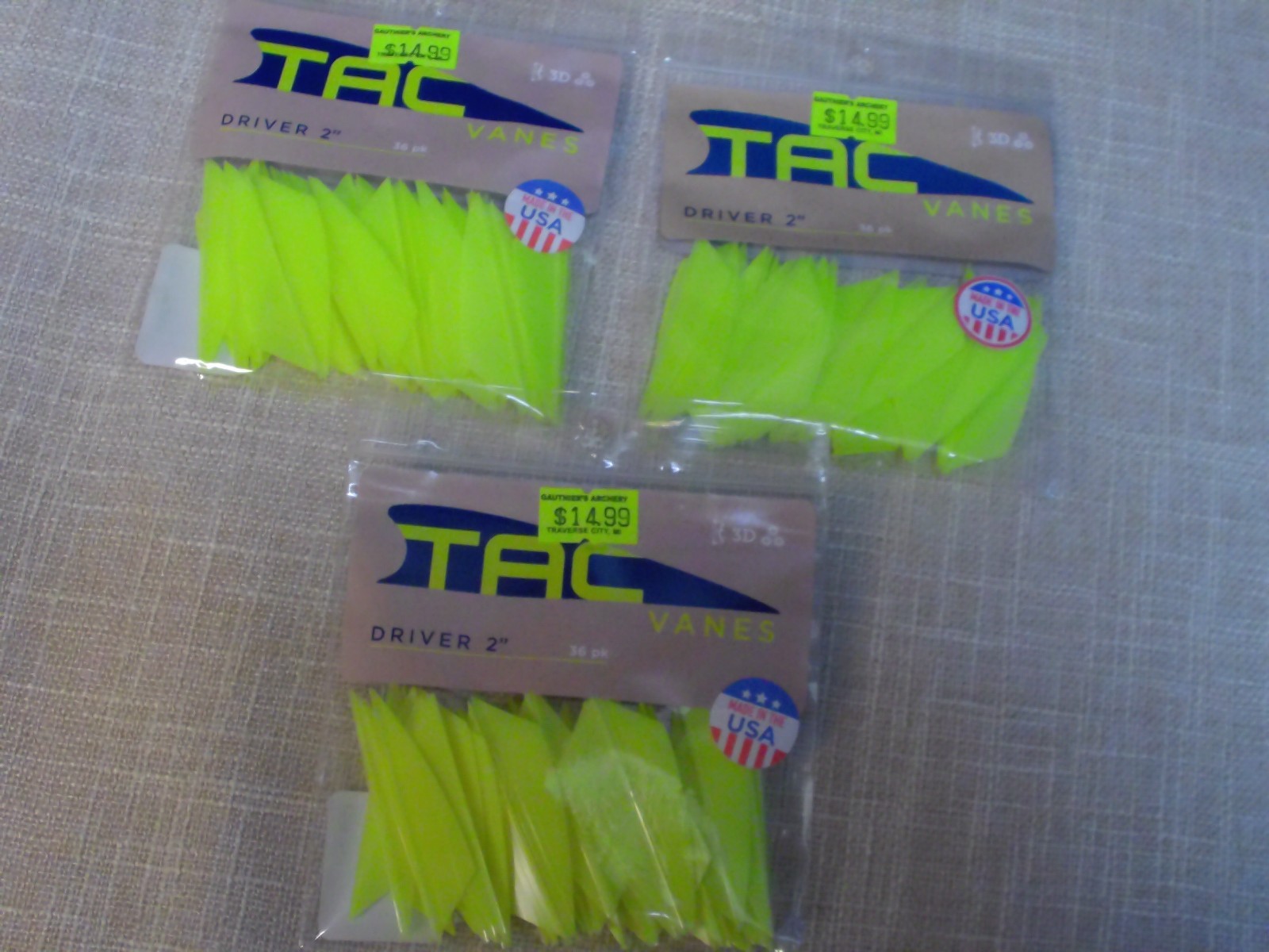 3 TAC Vanes Driver  2" -36 packs (108 TOTAL)