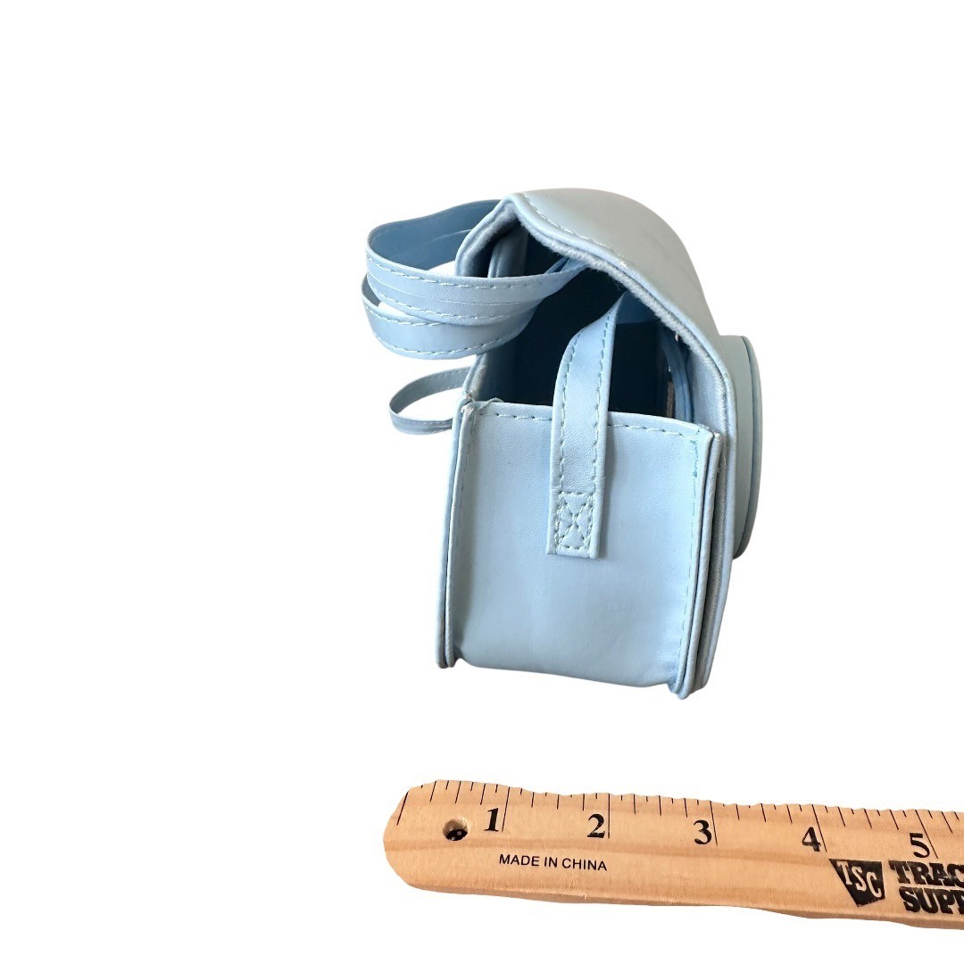 Fujifilm Instax Mini Camera Case Light Blue Synthetic Leather Crossbody Strap