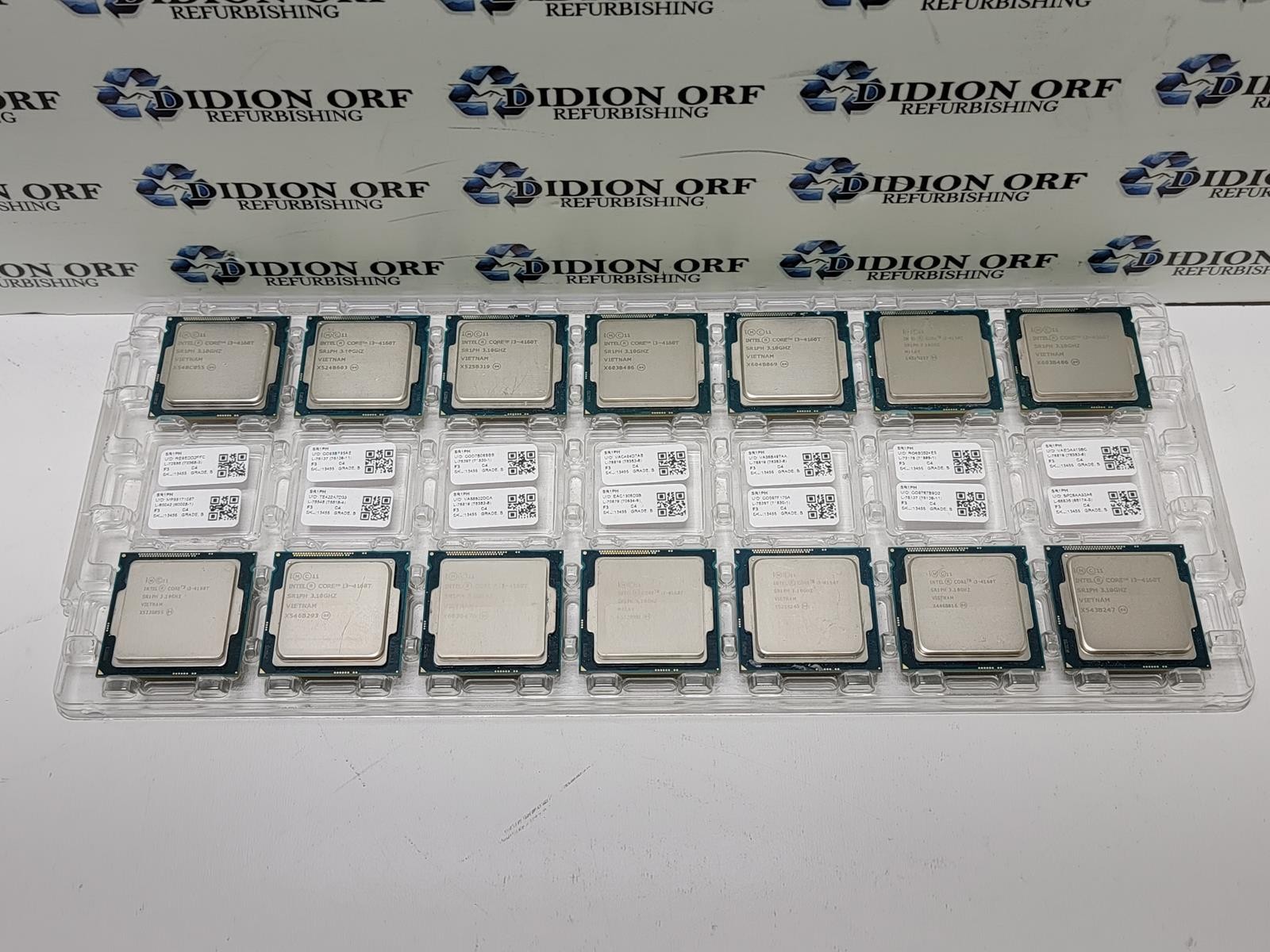 Lot of 14 INTEL Core i3-4160T SR1PH 3.10 GHz 3MB Cache 35W Grade B, SKU 13455