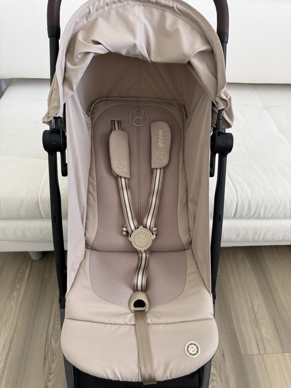 Cybex Orfeo Lightweight Single Stroller, Beige, Hood/Canopy & Basket