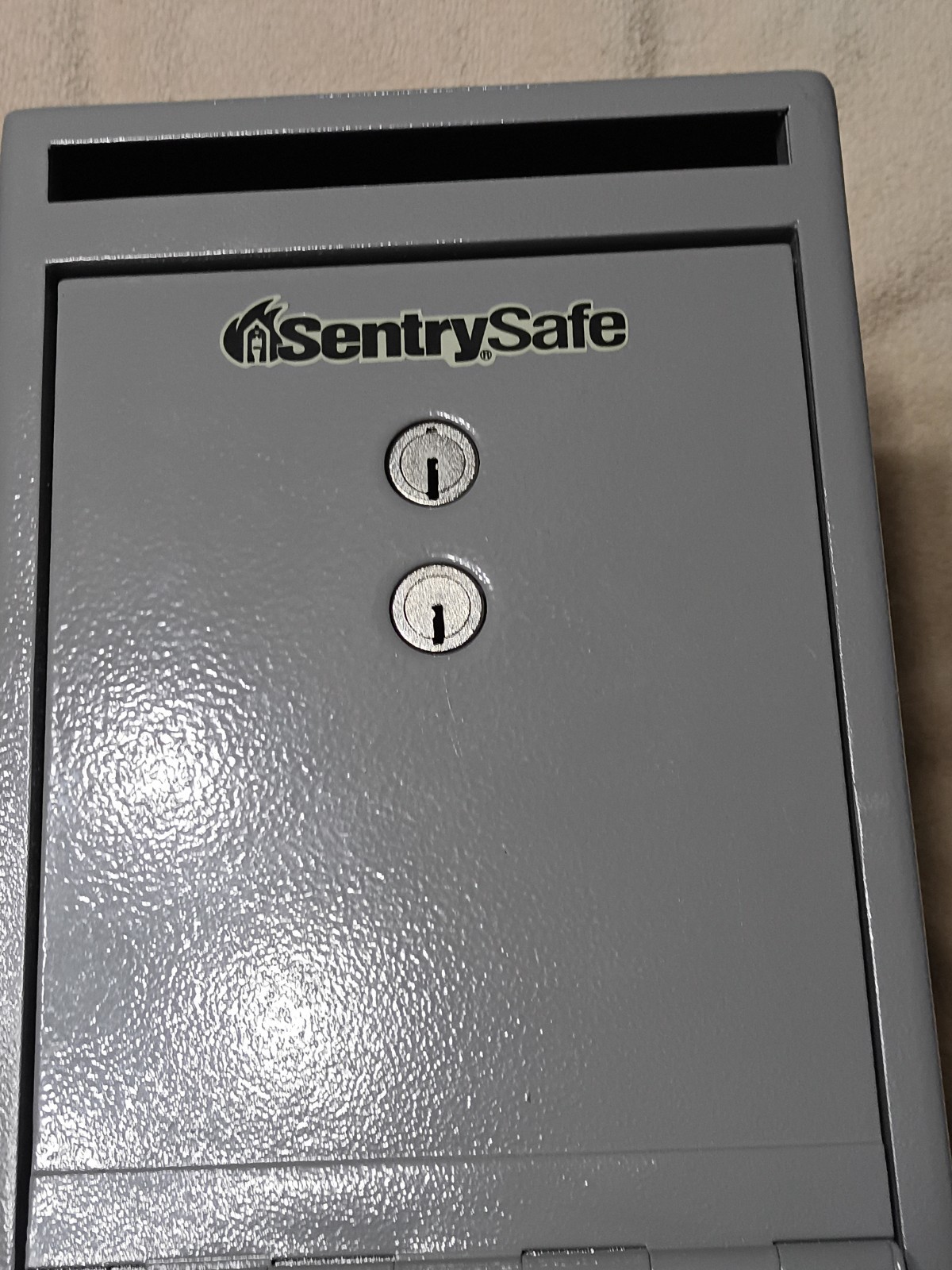SentrySafe Depository Money Safe with Dual Key Lock - 8"w x 10"d x 12"h Gray