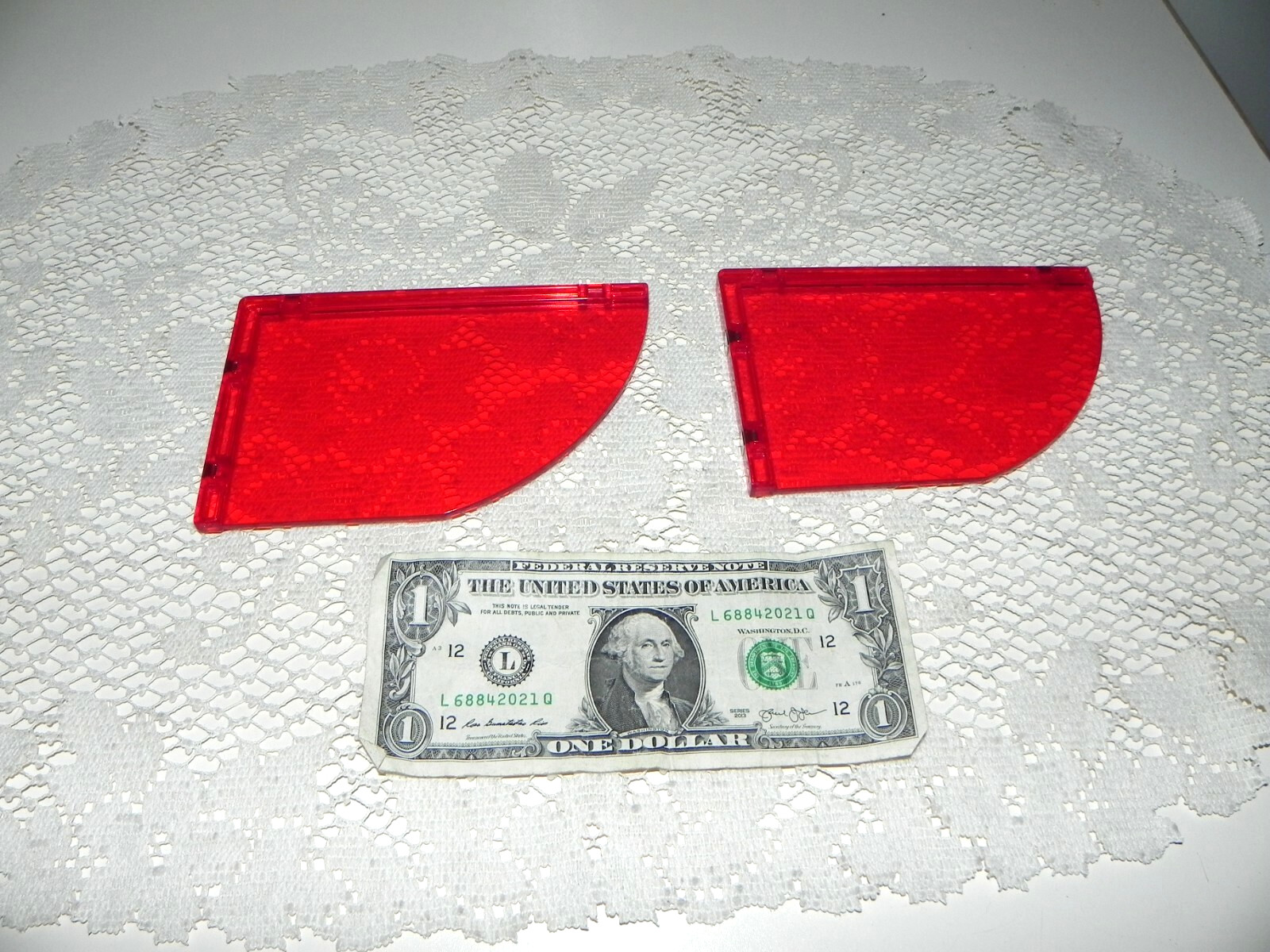 Shelf Dividers Plastic Red 5.75" X 3.75" (2 pack) Magnetic (Strong magnets)
