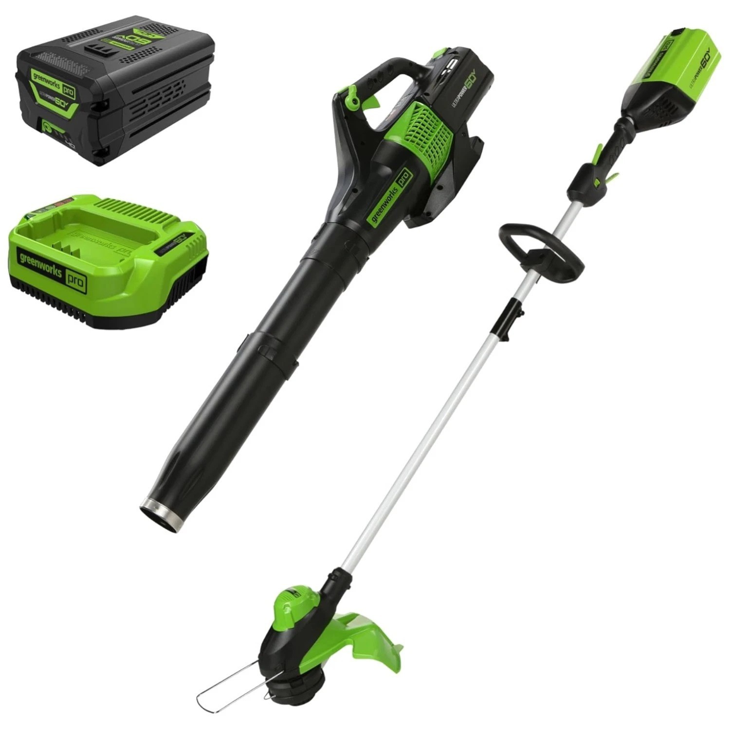 60V Cordless Yard Tool Combo Kit with Battery & Charger
