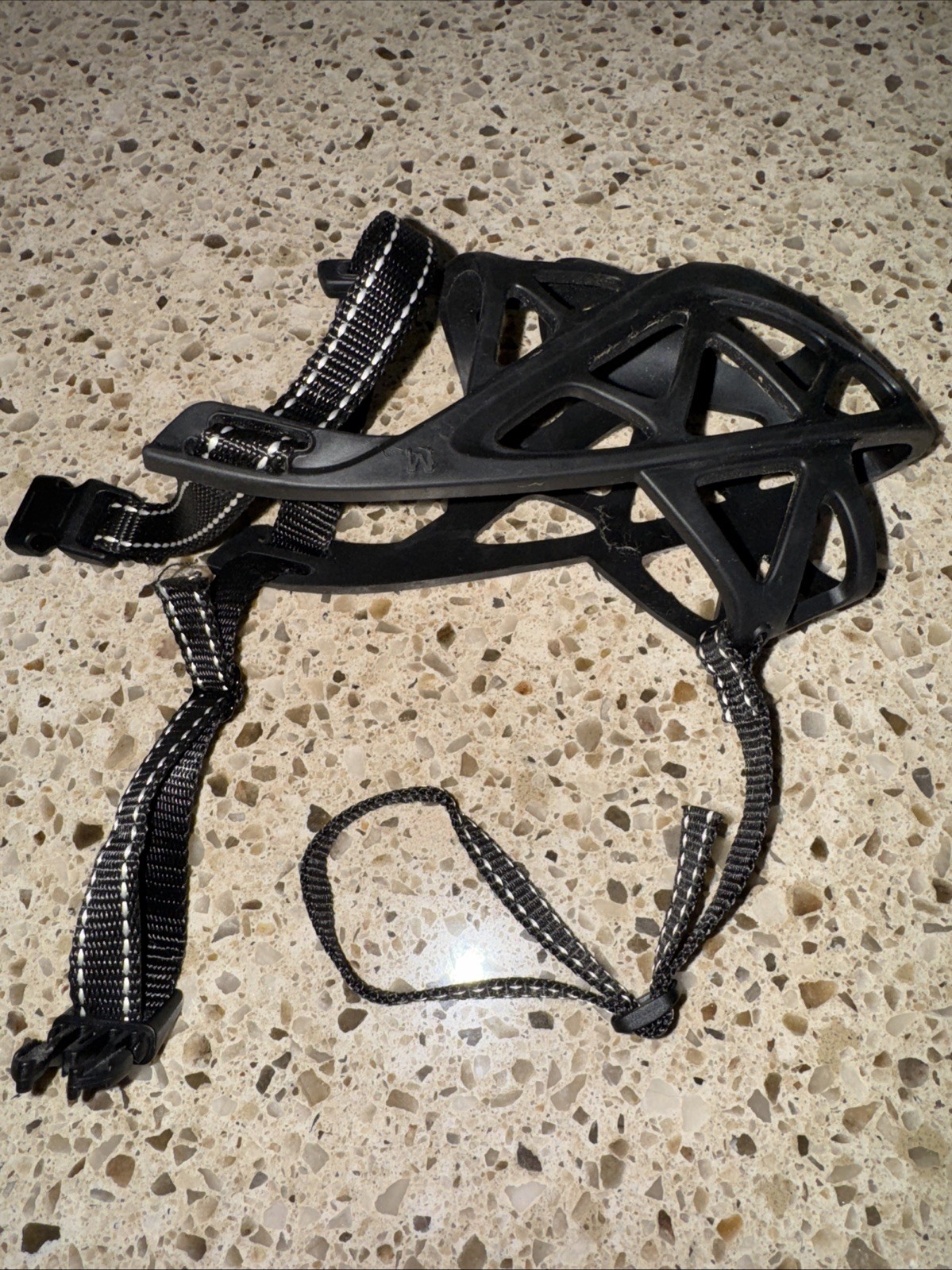 Black Silicone Dog Basket Muzzle Soft Breathable Muzzle for Dogs Medium-Large