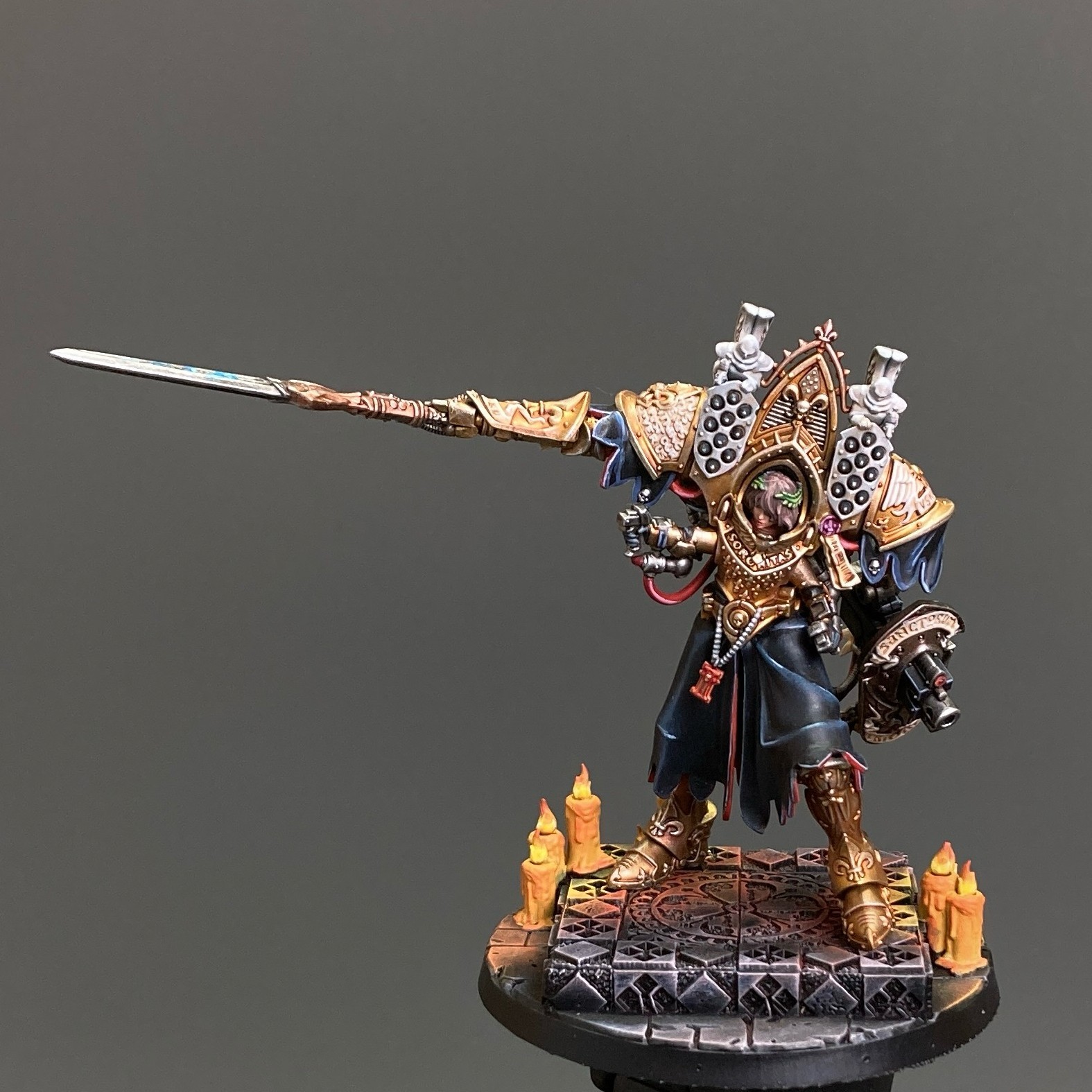 Morvenn Vahl Abbess Sanctorum Commission Warhammer ProPainted with beauty head