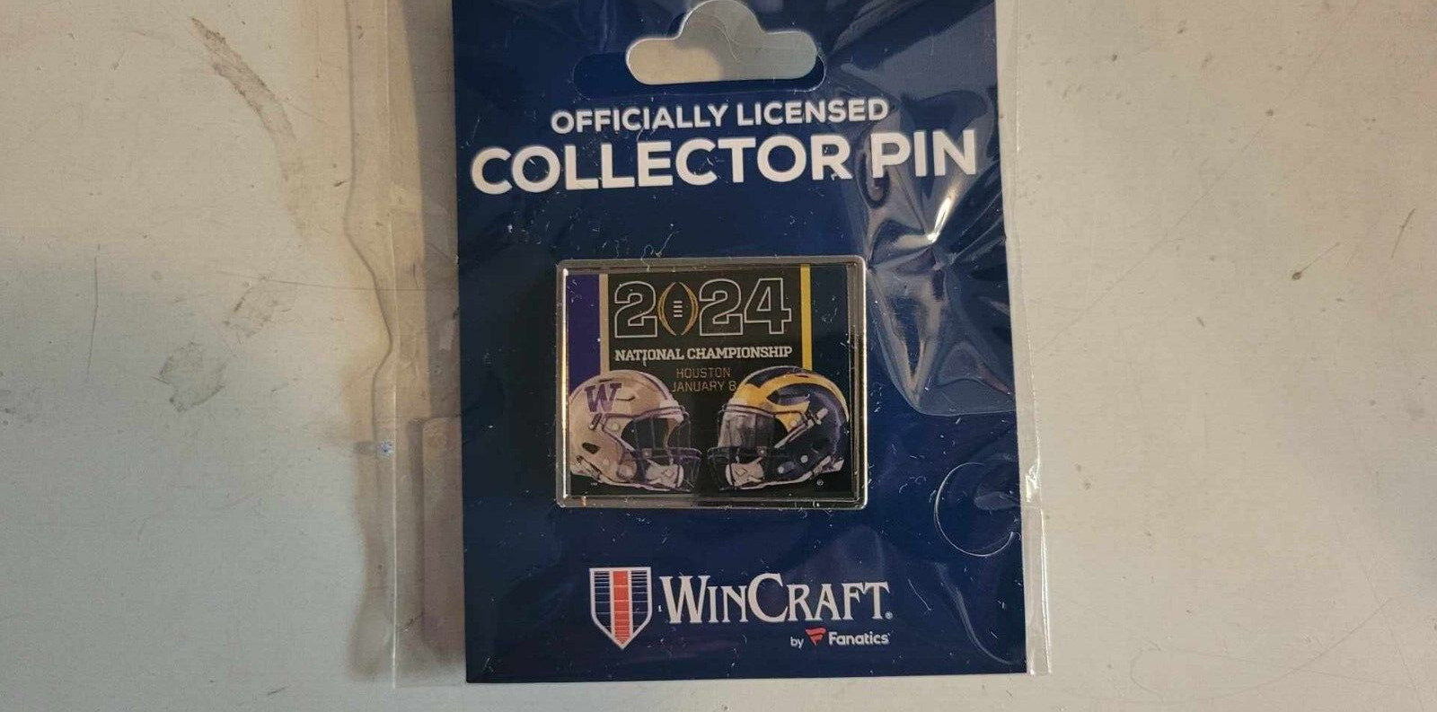 2024 National Championship Game Michigan Wolverine Washington Huskies Lapel Pin