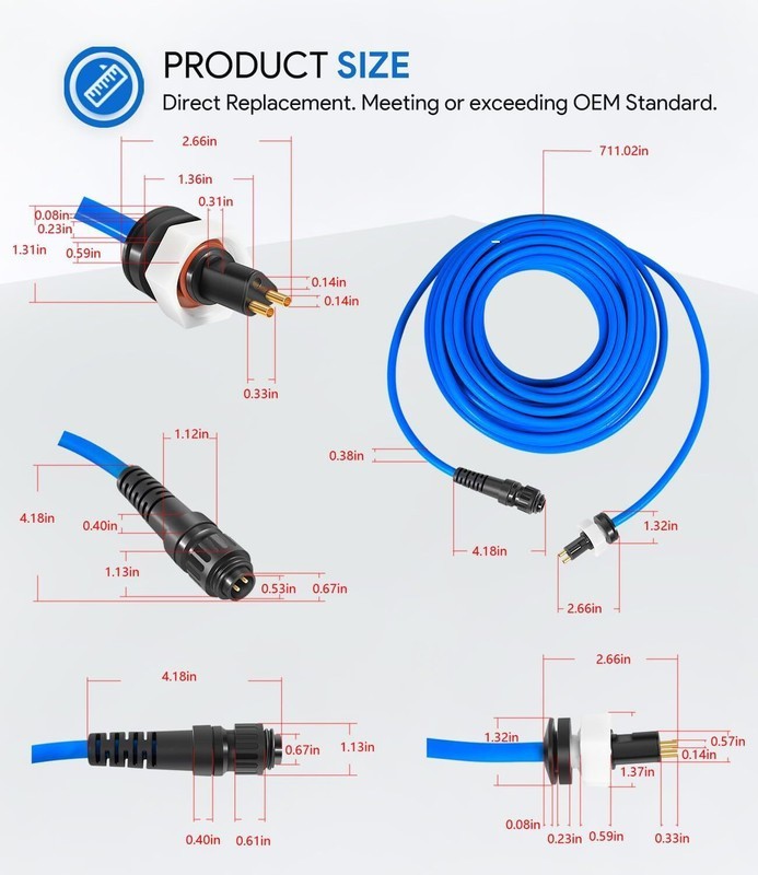 99958903-DIY Cable Cord for Dolphin Maytronics Pool Cleaner 2-Wire 60FT S200