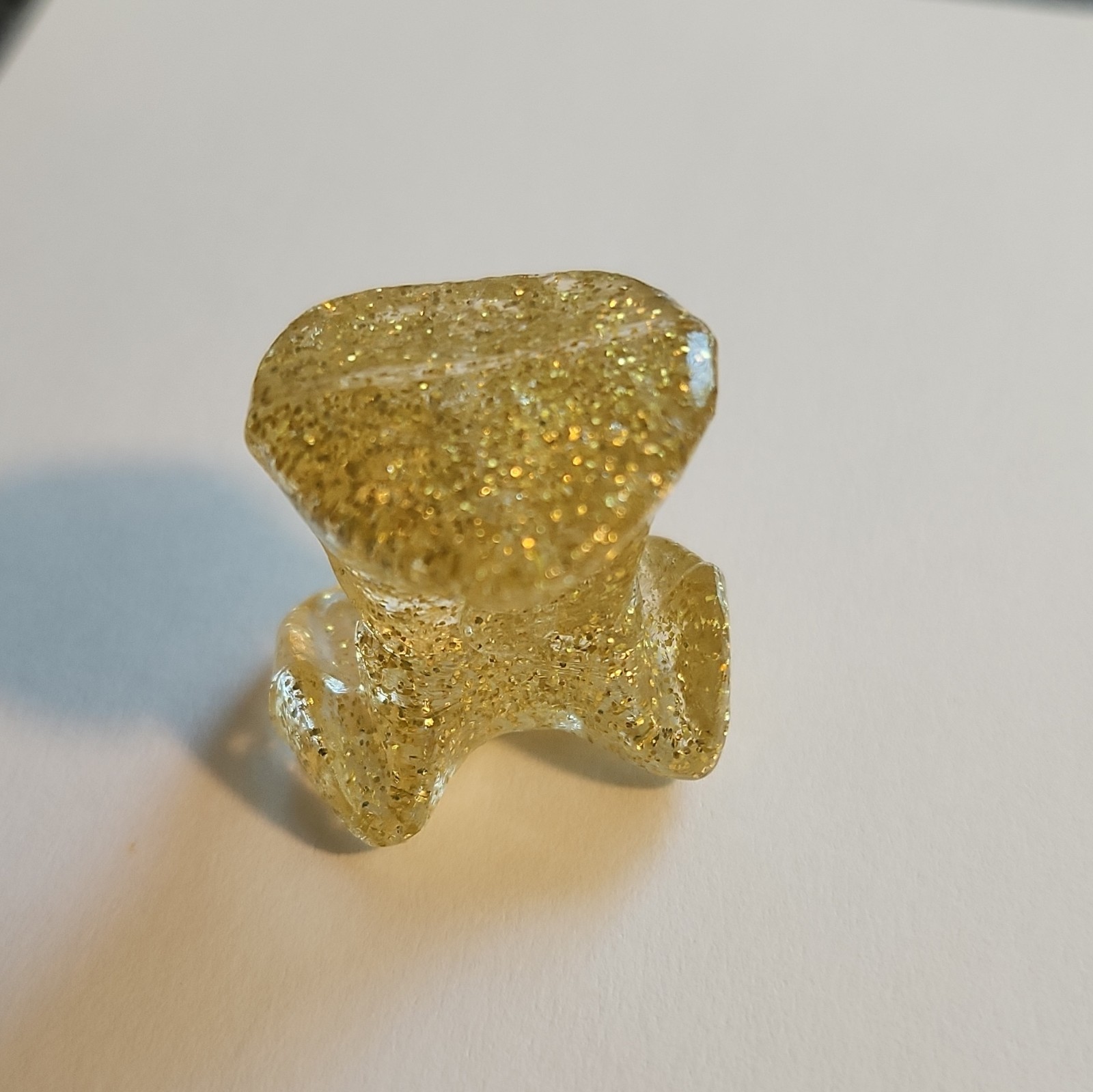 CRAZY BONES Clear Gold Glitter "KEEPER"
