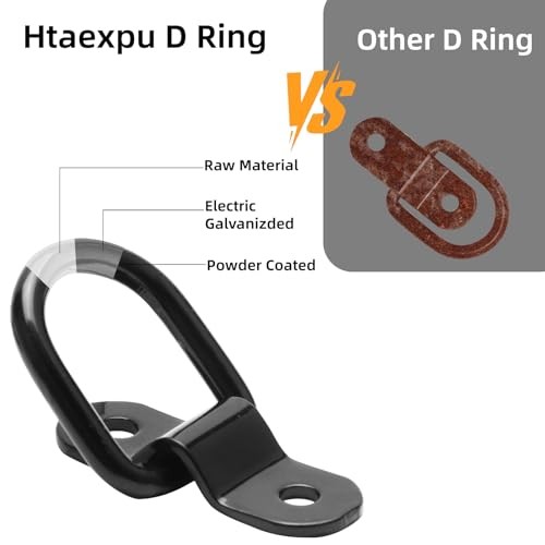 6 PCS D Ring Tie Down Anchor, D Rings Heavy with Duty, 3-rd Generation Trailer