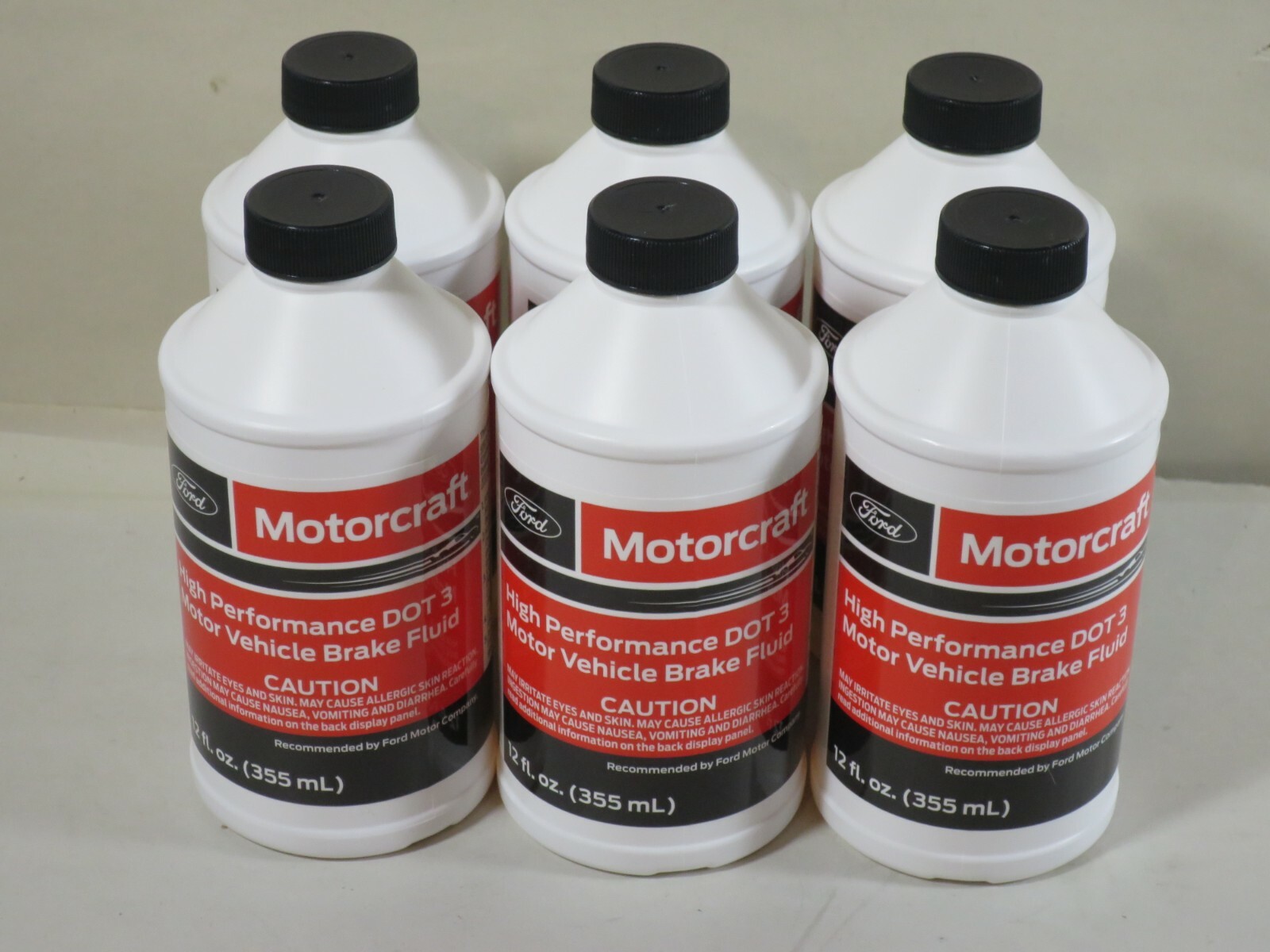 Motorcraft PM-1C Brake Fluid High Performance DOT 3 (12 oz) Case of 6-Quantity