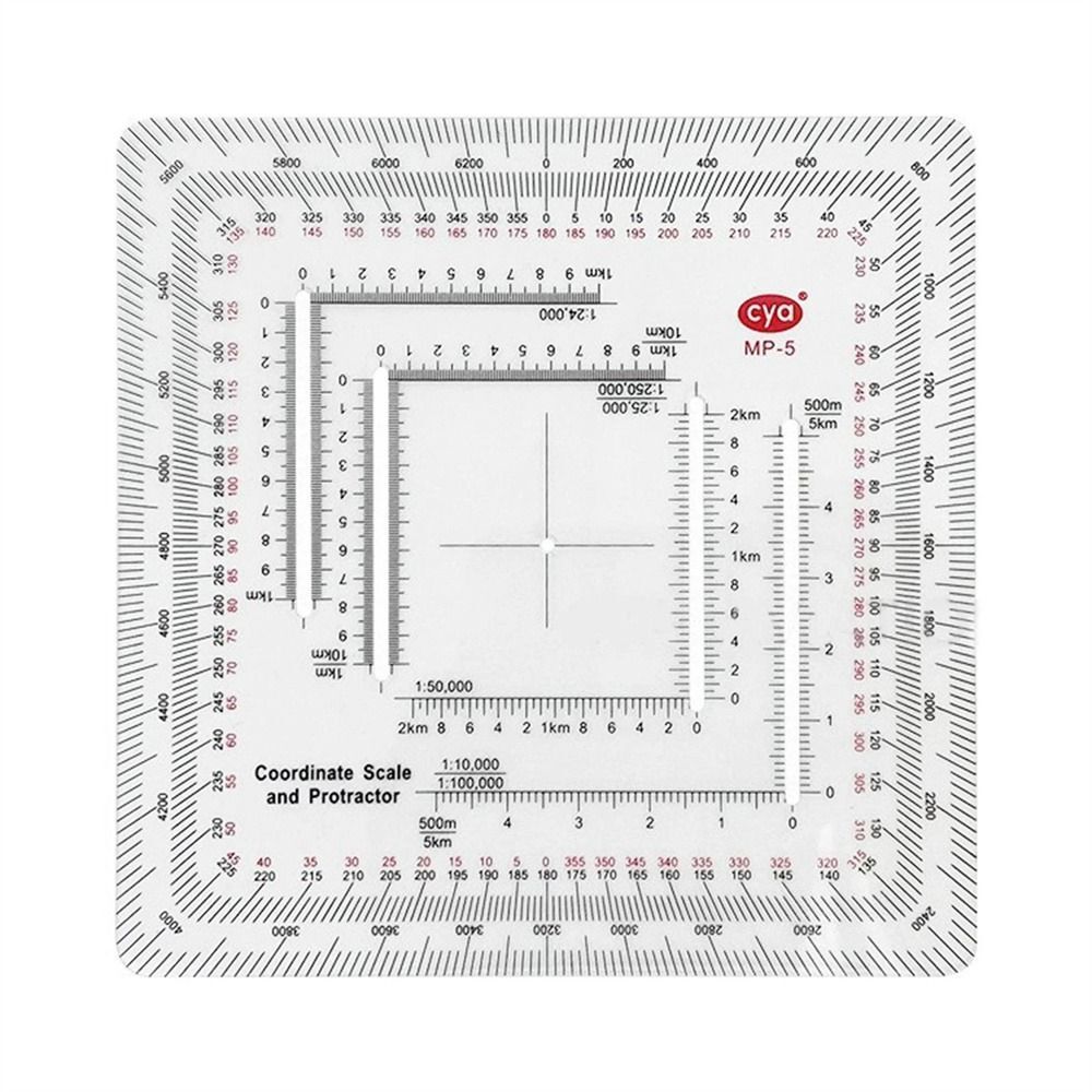 Land Navigation Protractor Coordinate Protractor Map Protractor Topographical