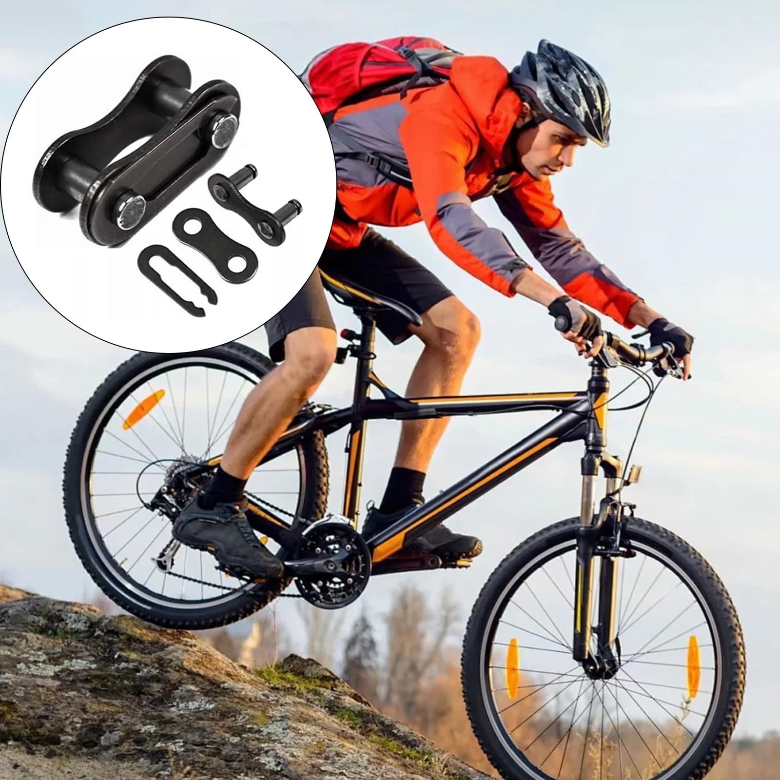 20 Pack Bike Chain Master Links Removable Quick Split Links