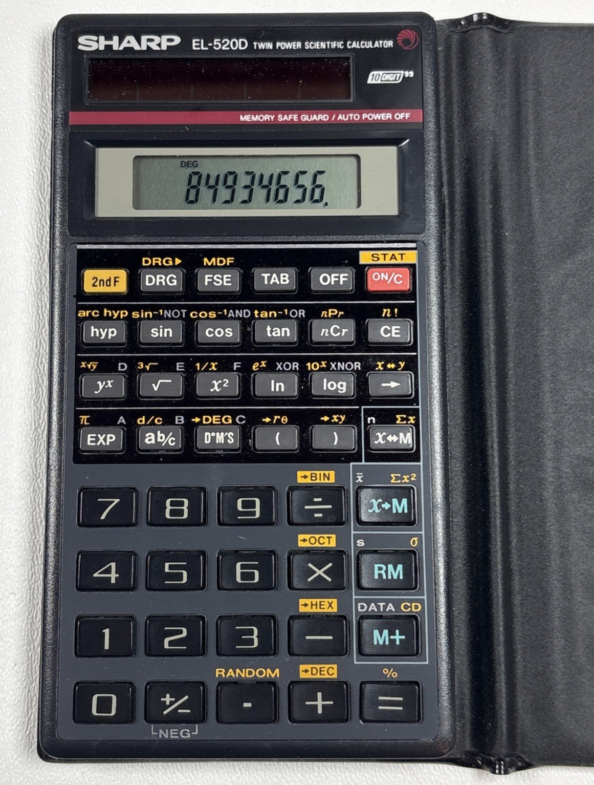 Vintage Sharp EL-520d Programmable Scientific Calculator w/ Case - Working