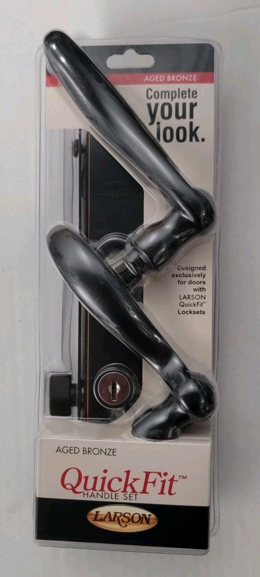 LARSON QuickFIt 20297857 Door Handleset, Metal, Aged Bronze 4338794