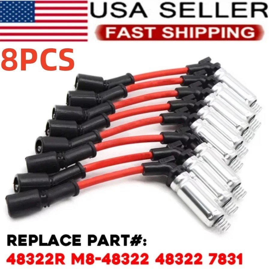 48322 Spark Plug Wires Set Performance Fr CHEVY GMC LS1 VORTEC 4.8 5.3 6.0L x 8