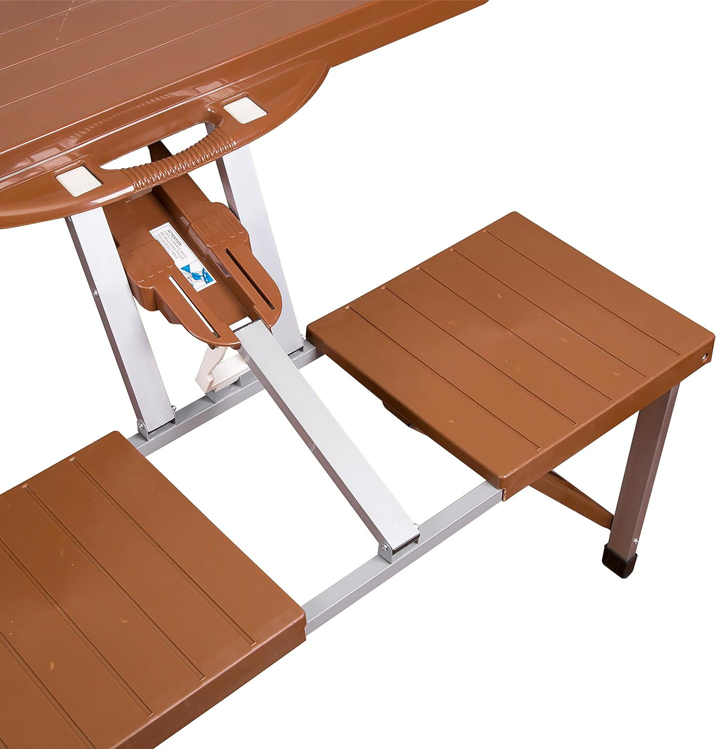 Picnic Table and Umbrella Combo - Brown