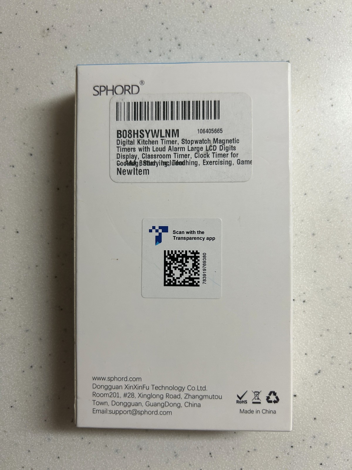 SPHORD Digital Timer, Large Liquid Crystal Display (Sealed)