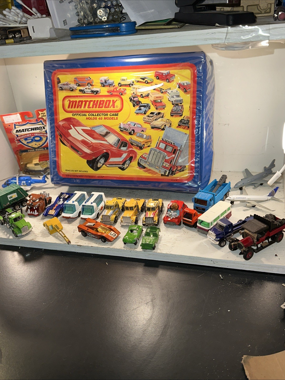 Matchbox Official Collector Case Holds 48 Cars 1980 Blue Comes With 24 Cars