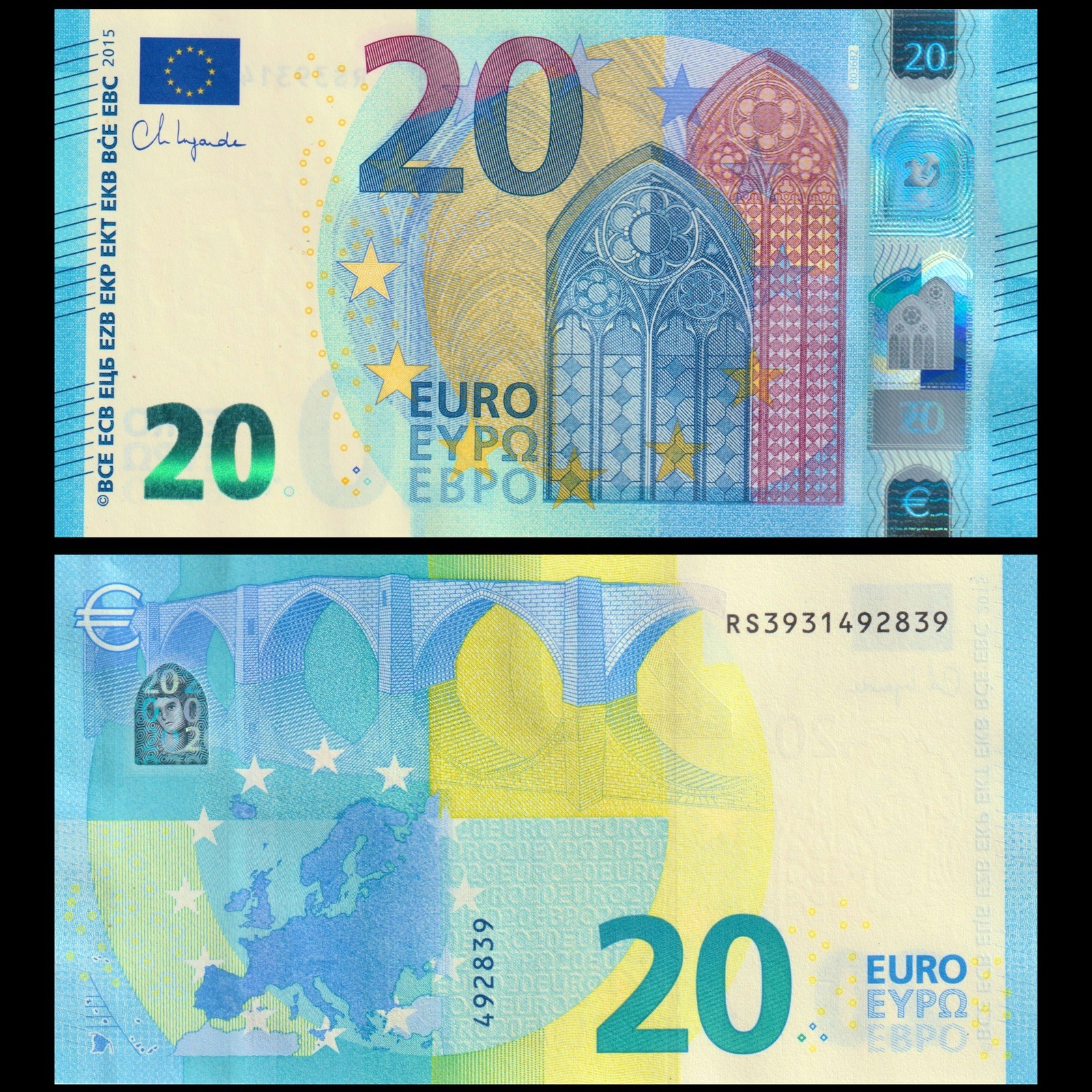 Germany Euro  20 Euro  2015  Pick 28 r   R036  Lagarde  Crisp UNC