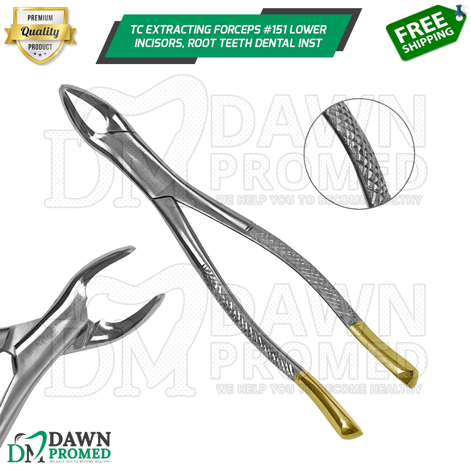 TC Extracting Forceps #151 Lower Incisors, Root Teeth Dental Instrument German G