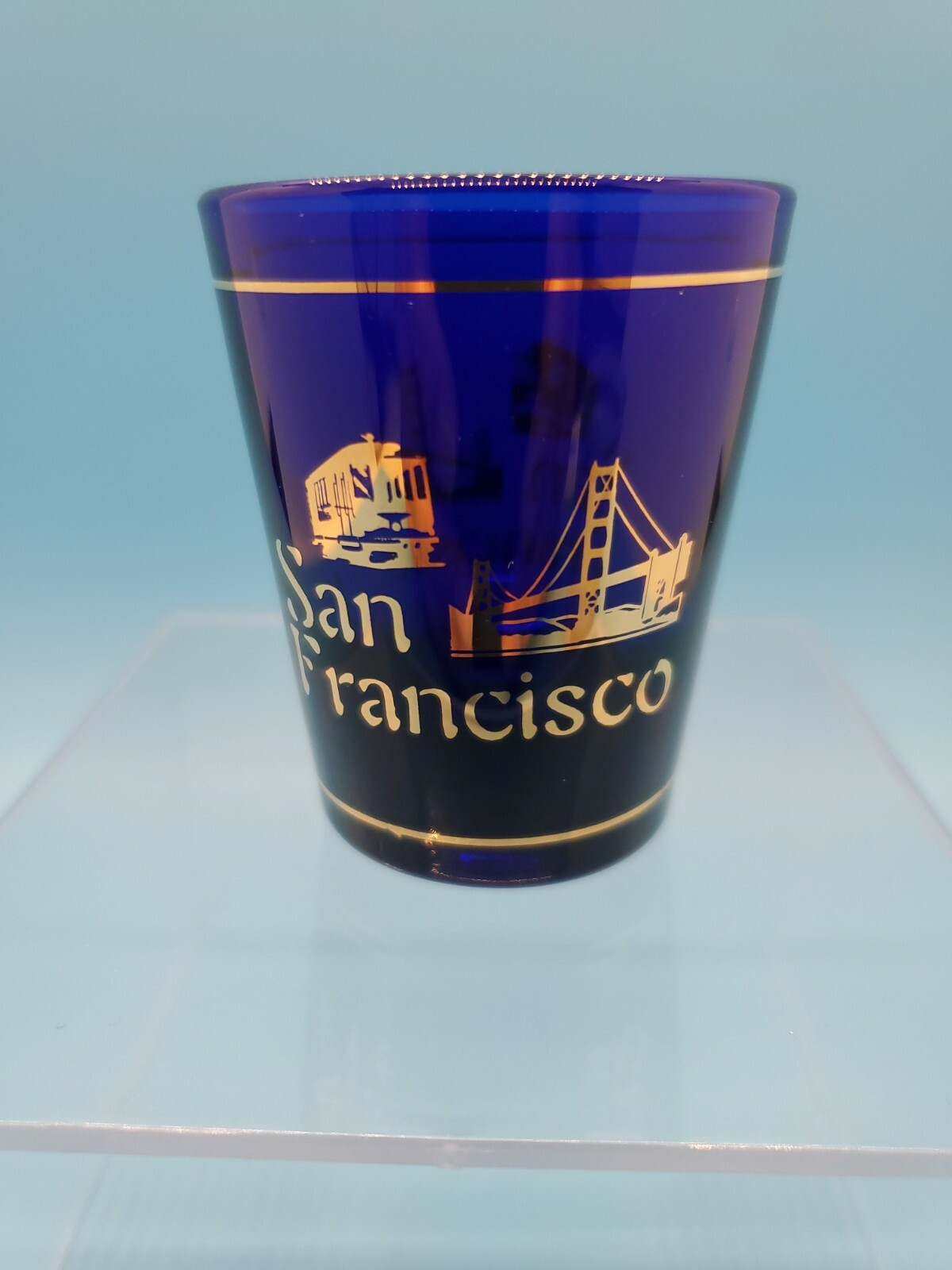San Francisco Blue Shot Glass