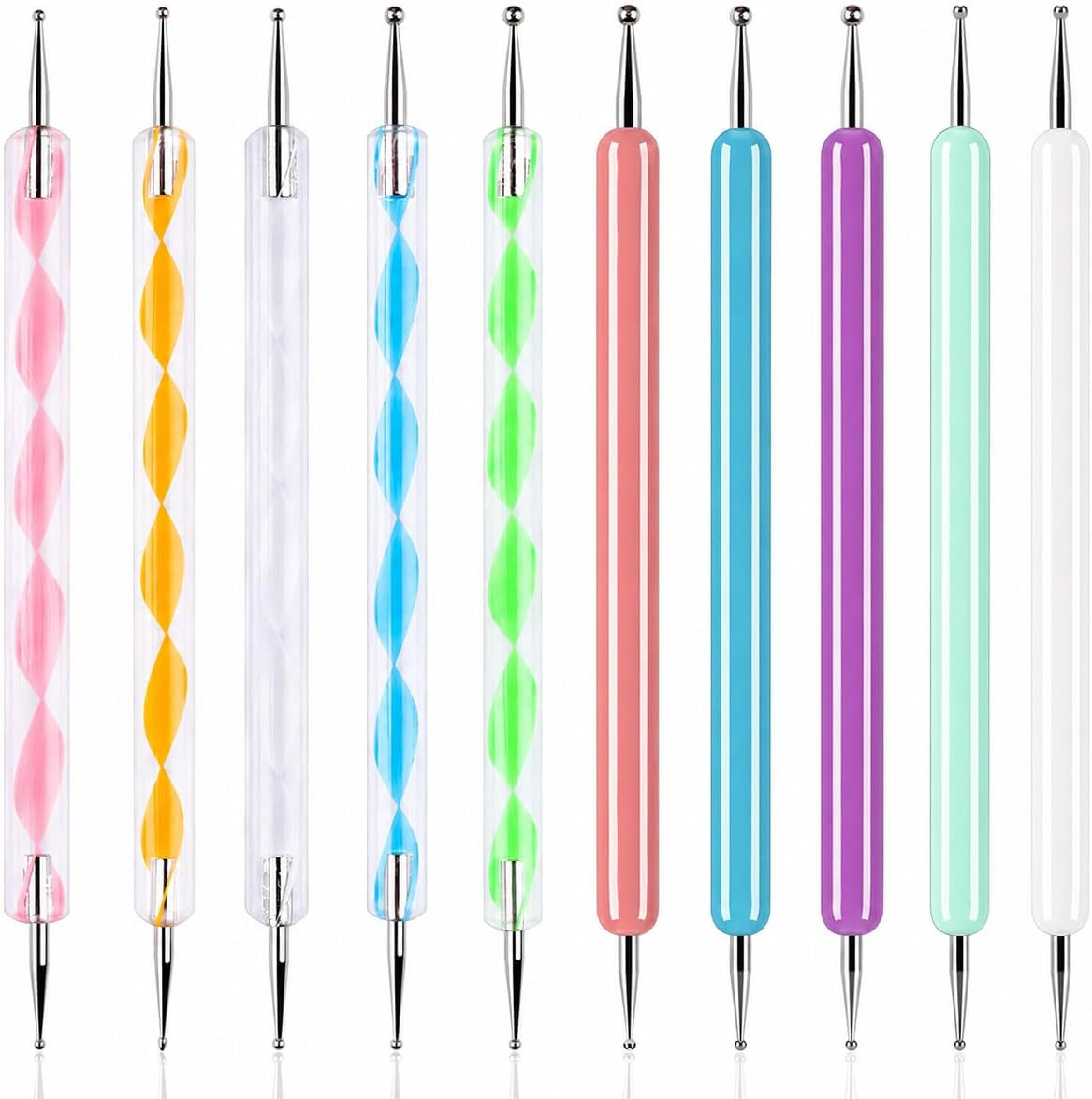 10Pcs Art Dotting Tools for Nail Art, Ball Tip Clay Tools Sculpting