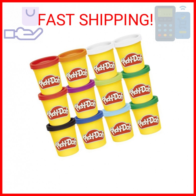 Play-Doh Jewel Colors Bulk 12-Pack of 4-Ounce Cans, Holiday Stocking Stuffers, P